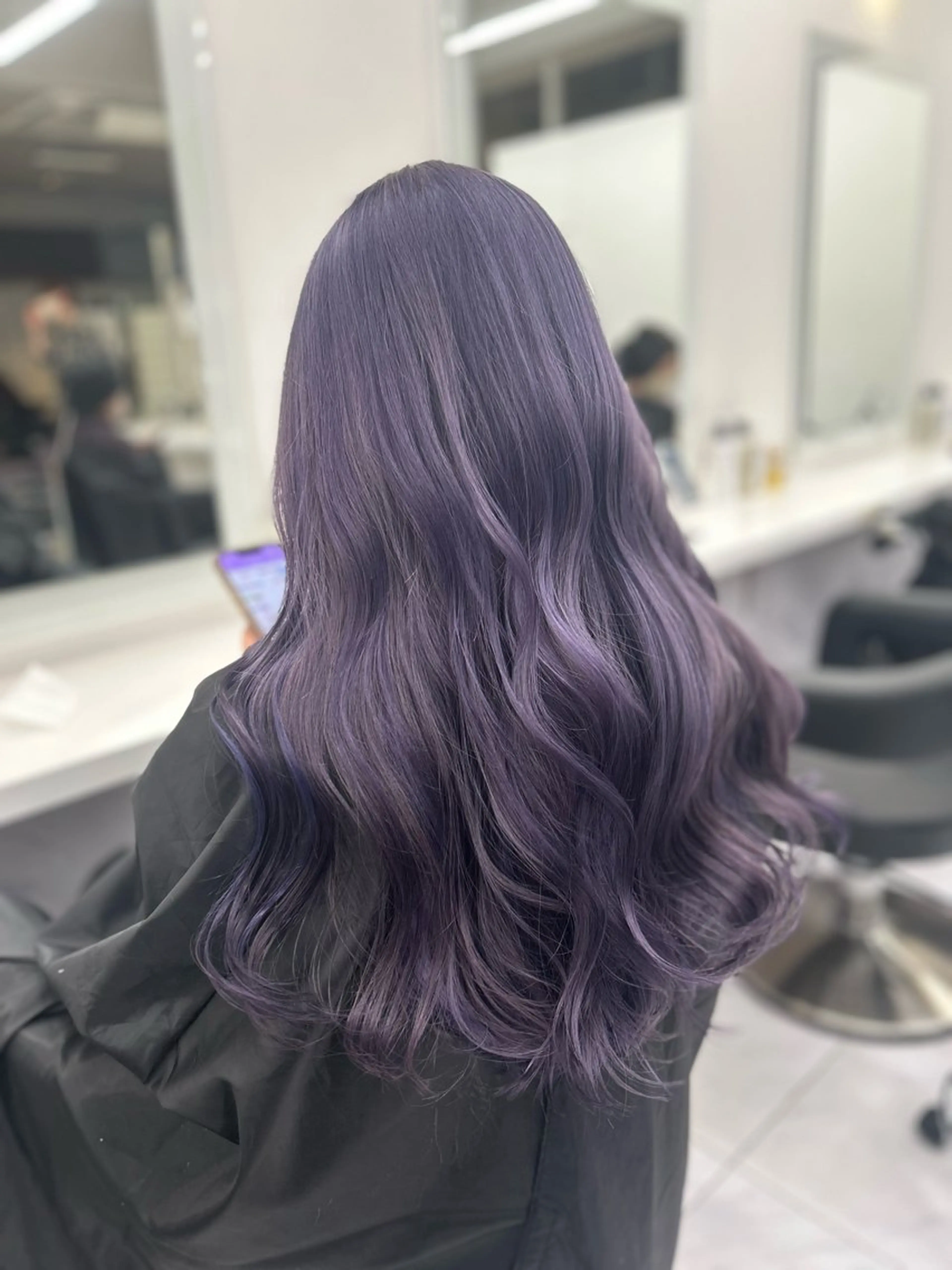 ロング カラー パーマ ヘアアレンジ メンズ キッズ ブリーチなしカラー/ ブラウン/レイヤーのヘアスタイル