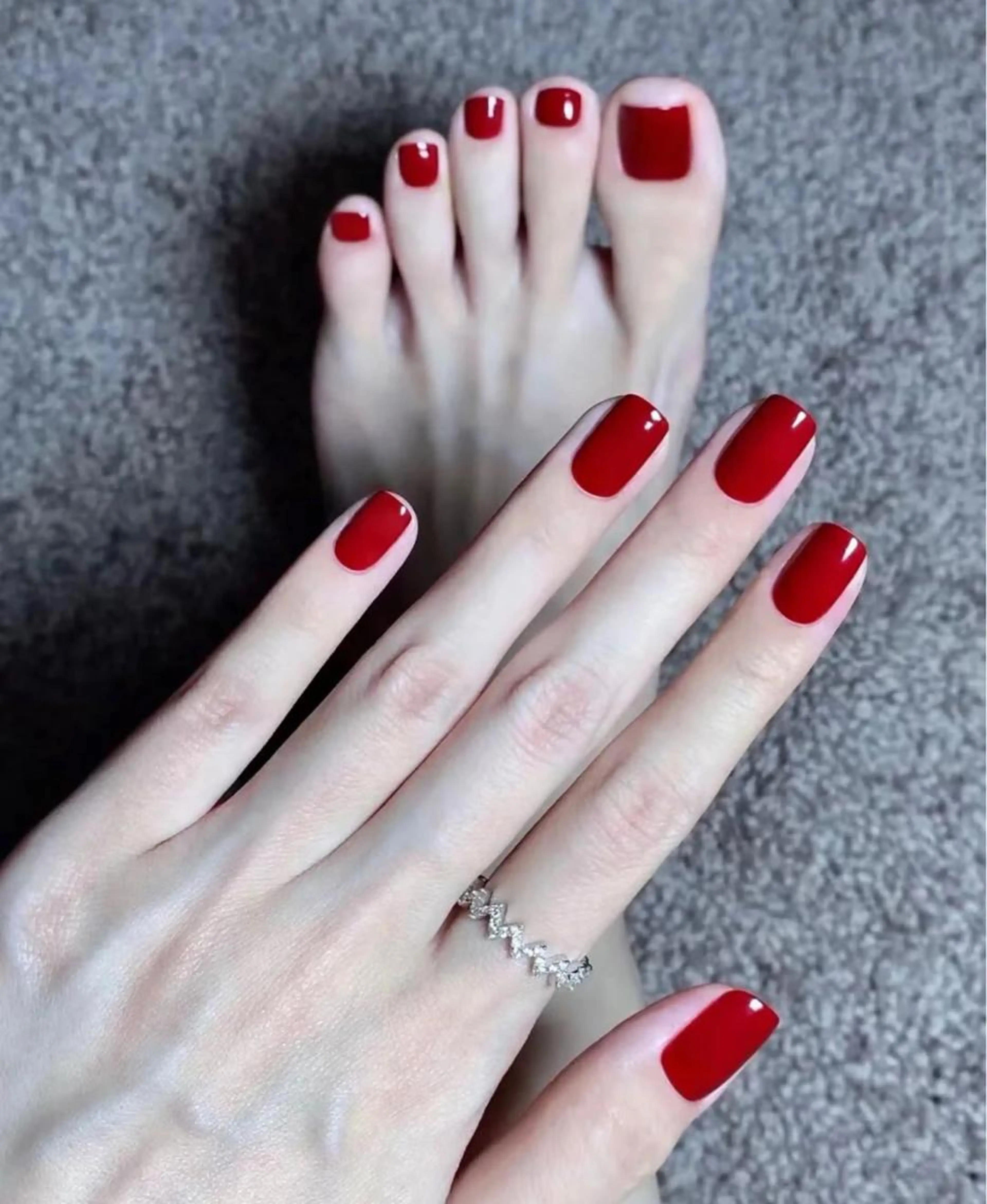 🦶💅🌸【新規ジェルオフ無料】フット+ハンドワンカラーorマグネットorラメグラデーション 🌸の写真