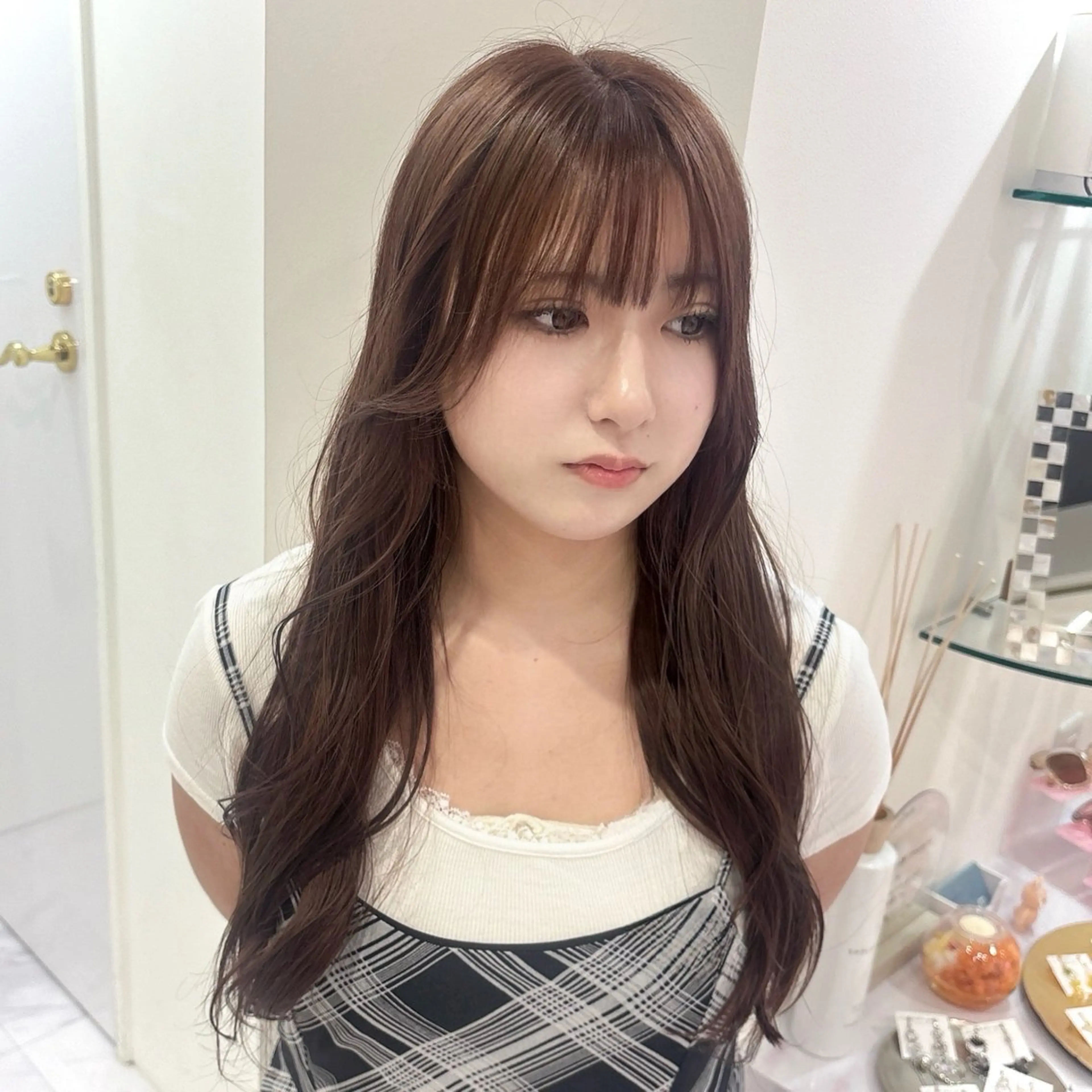 ロング カラー ブリーチ ブラウンカラー 透明感カラー ダブルカラー ブリーチなしカラー ヘアカラー Ayu🍯/名駅/ブ リーチカラー/ヘアメのヘアスタイル