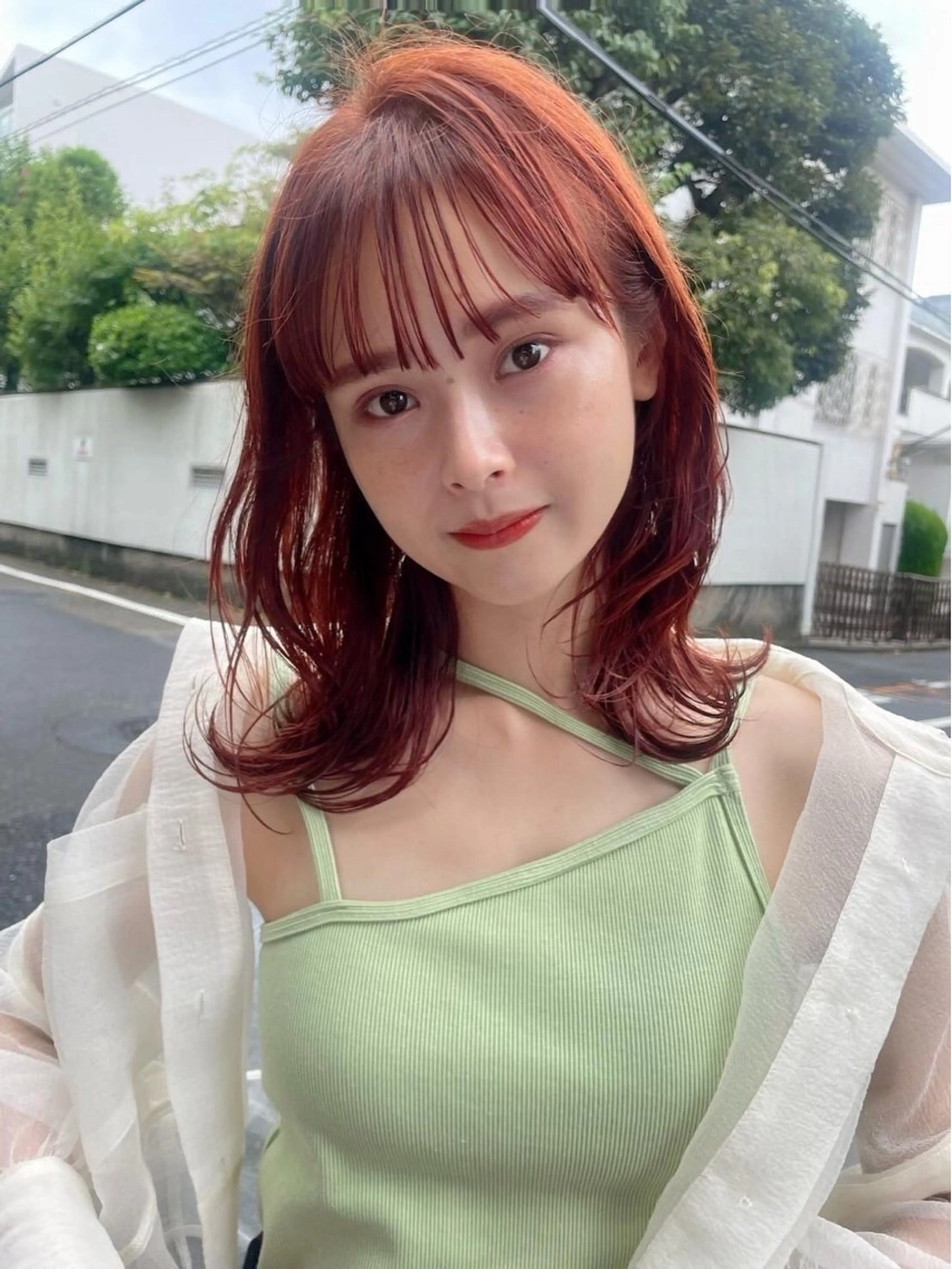 セミロング カラー 豊中/メンズ特化 岡田 龍之介のヘアスタイル