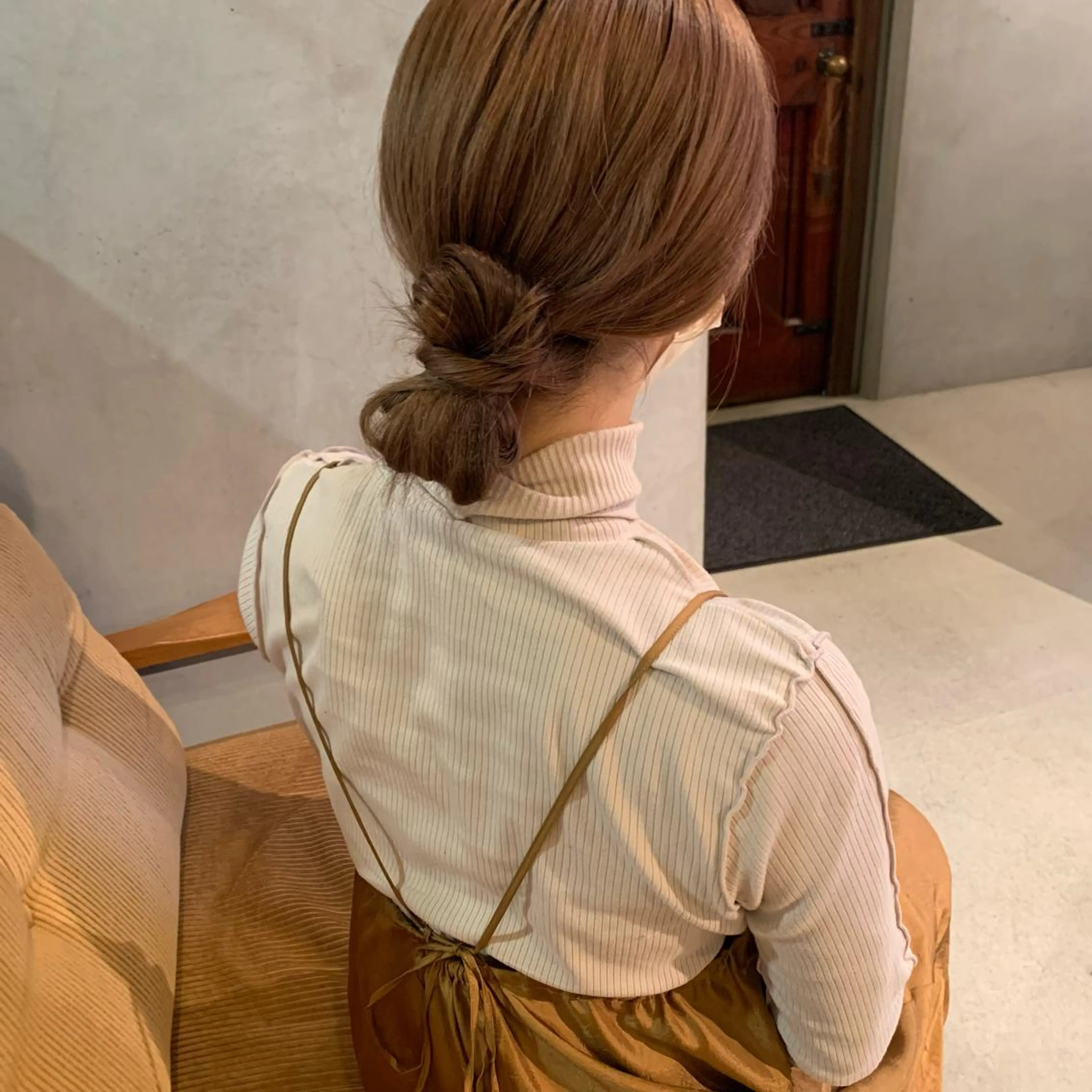 ロング カラー ヘアアレンジ 簡単アレンジ レイヤー/韓国ヘア 杉浦結梨のヘアスタイル