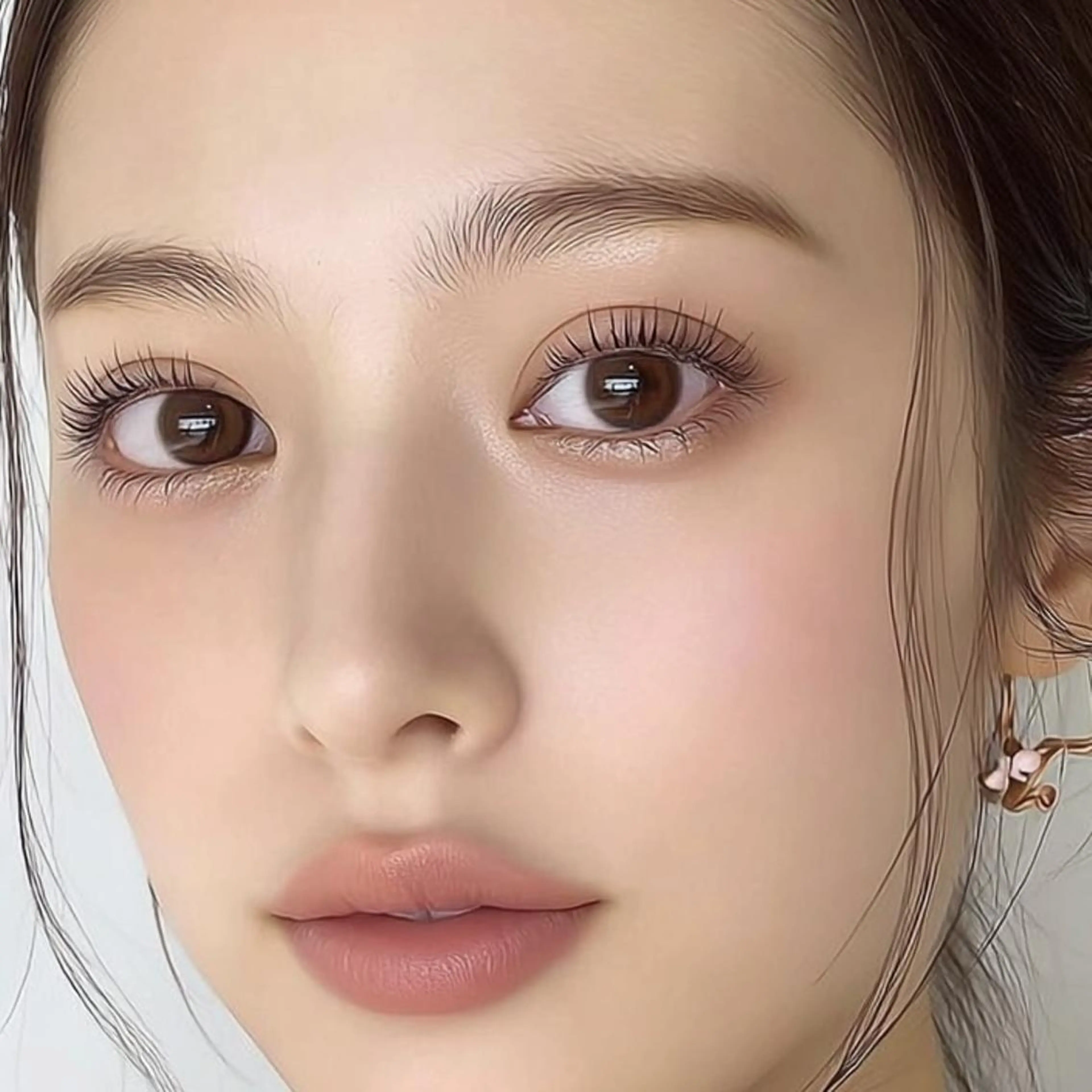 マツエク・マツパ バインドロック 束感まつ毛 韓国風マツエク ナチュラル パリジェンヌラッシュリフト マツパ 🖤🤍石川 アイリ🤍🖤のヘアスタイル