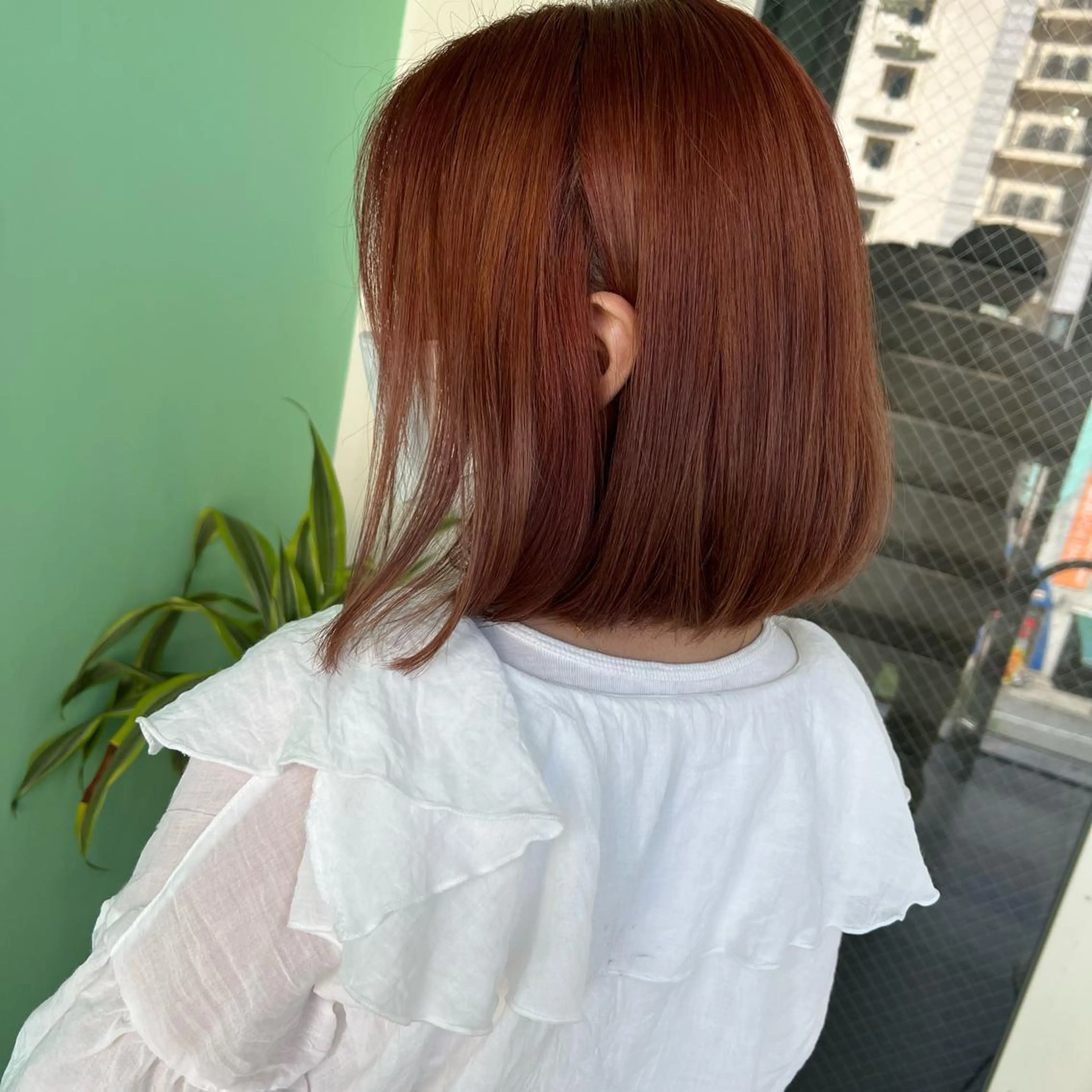 ミディアム カラー ピンクカラー テトネ タカシのヘアスタイル