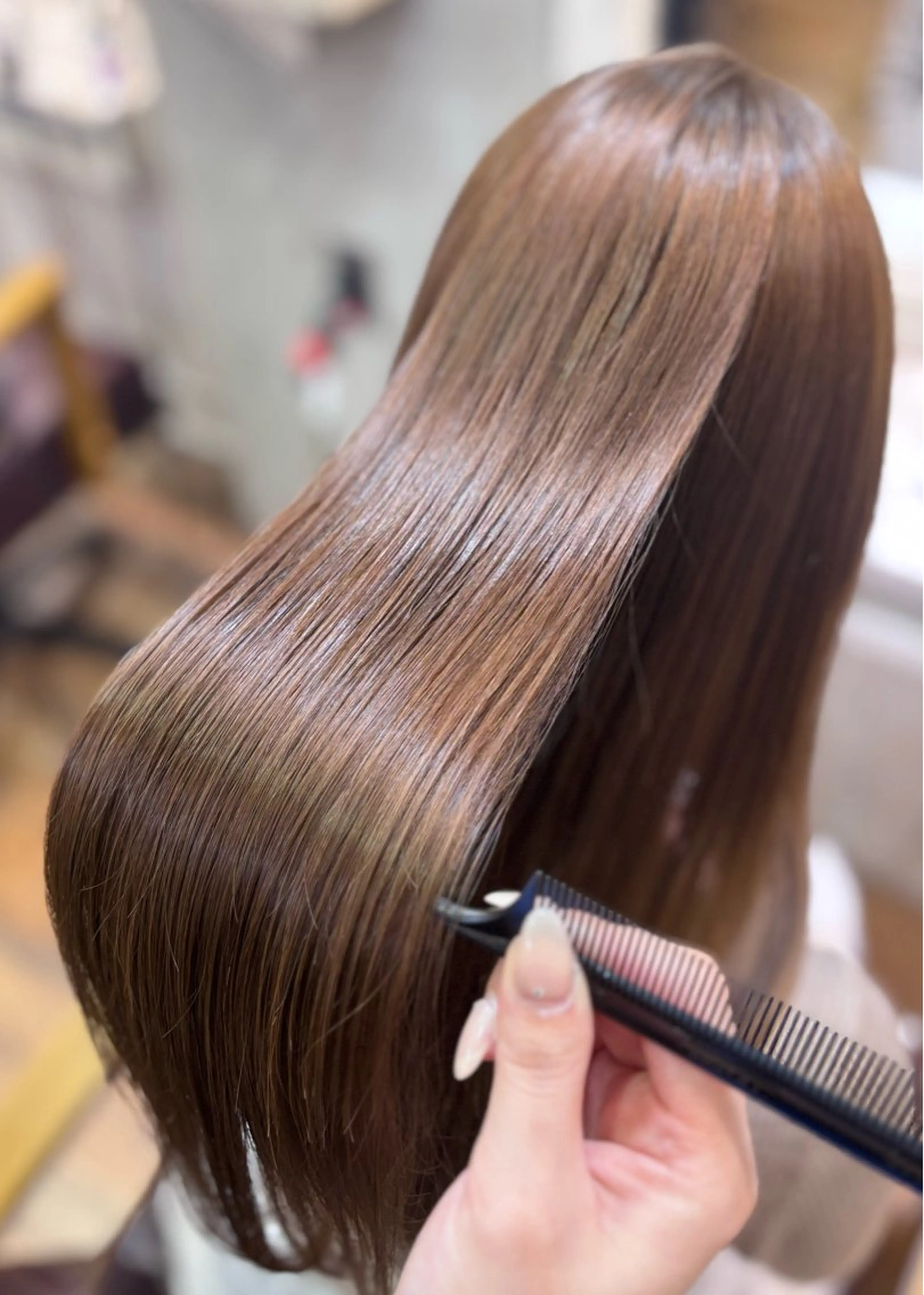 ロング カラー カット ヘアカラー トリートメント 💗髪質改善💗艶髪 韓国ヘア💗こころのヘアスタイル