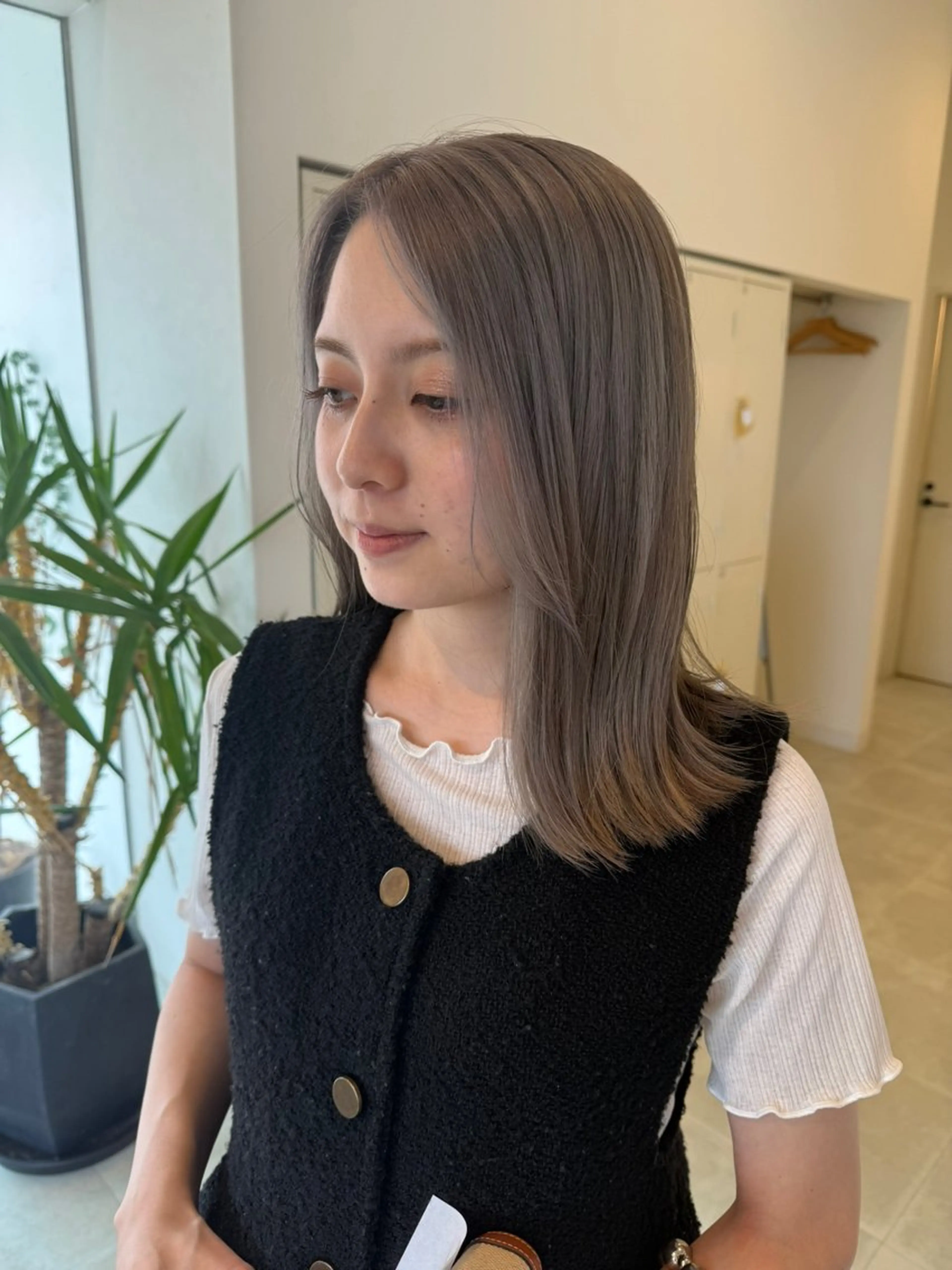 ミディアム カラー ヘアカラー 木村 架音のヘアスタイル