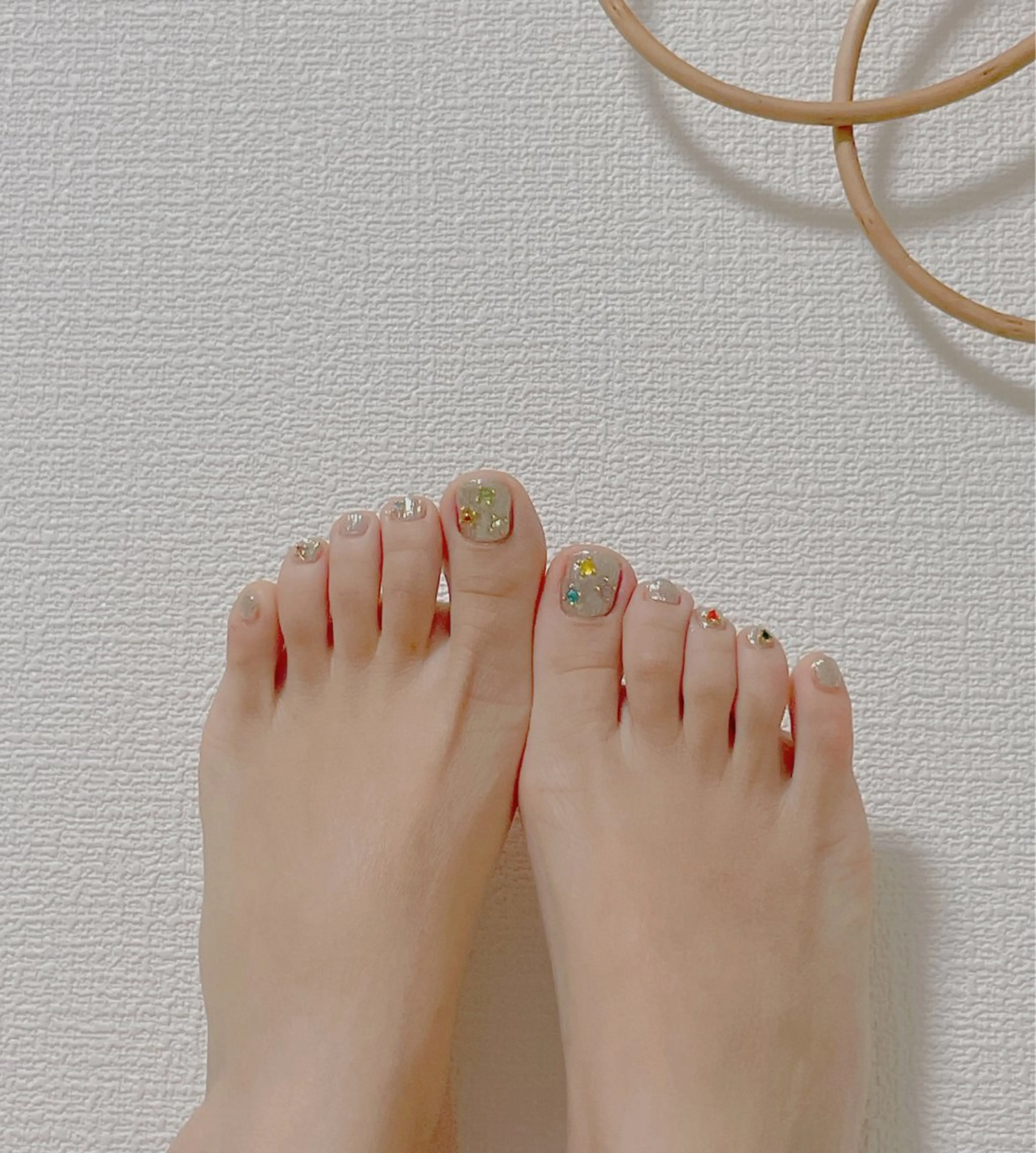 ネイル フットネイル ジェルネイル ストーンネイル ゆ か_Nails💫のネイルデザイン