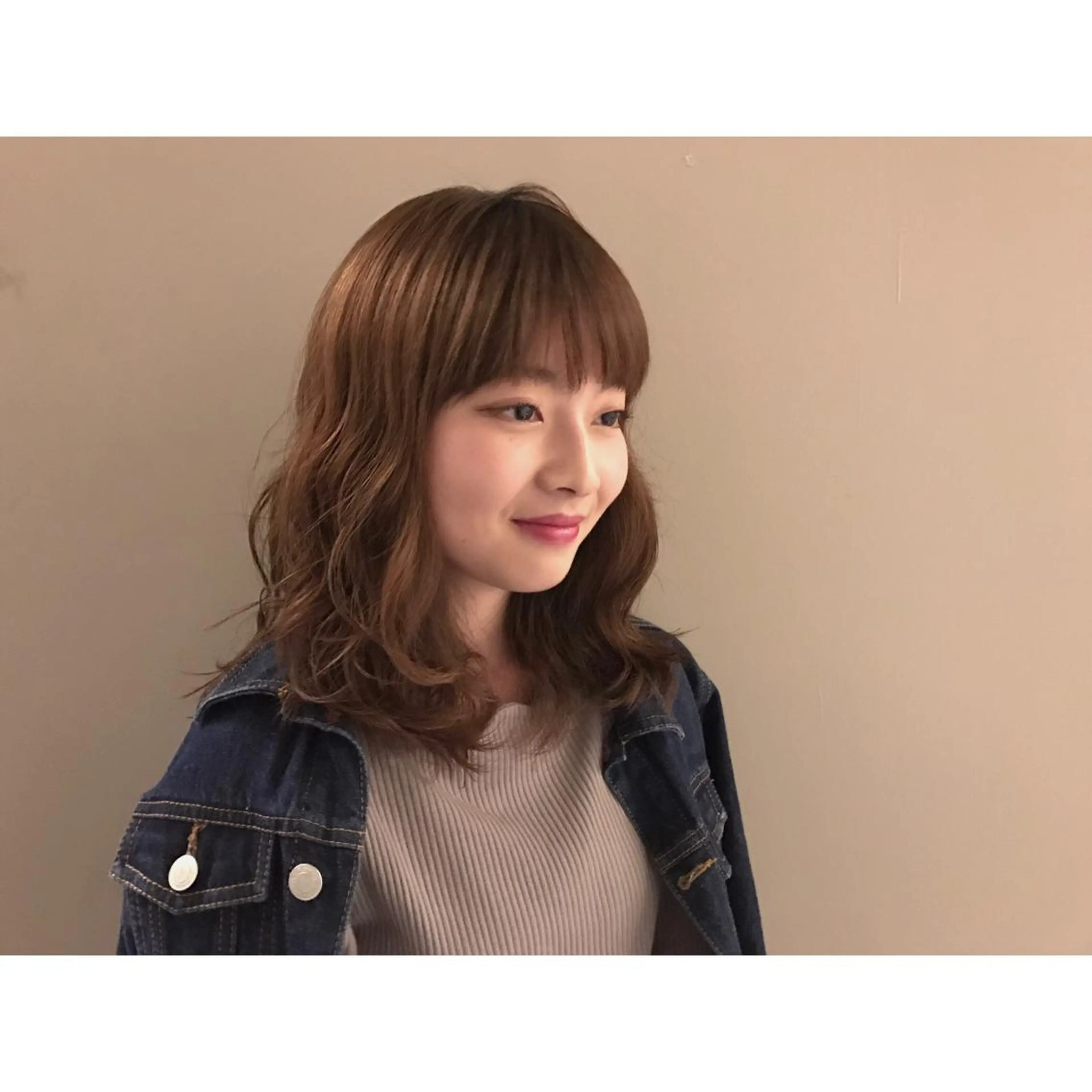 ミディアム セミロング パーマ ミディアムパーマ セミロングパーマ 日々所属・谷 大地のヘアスタイル