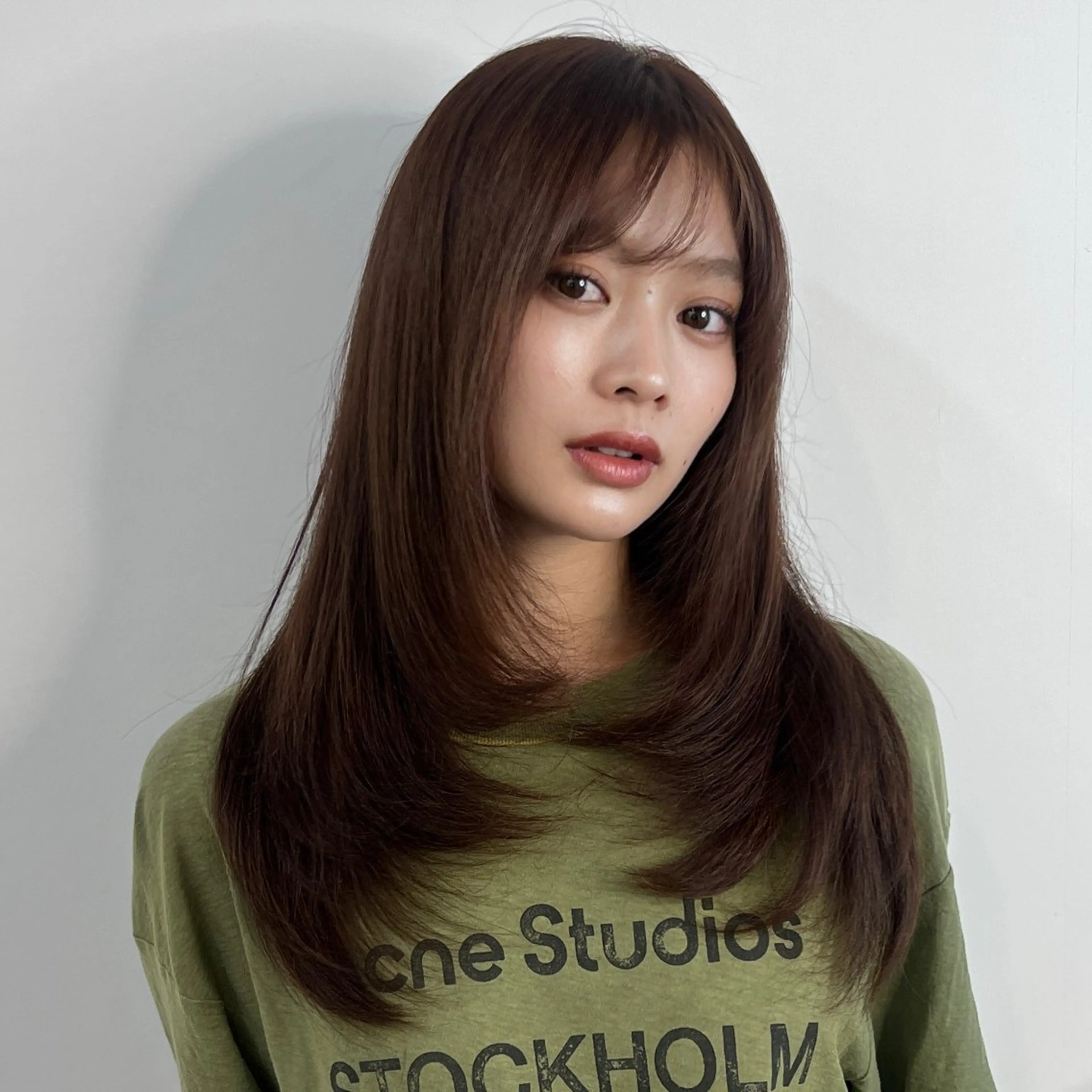 ロング カラー トリートメント カット ヘアカラー トリートメント 武田涼レイヤーカット 髪質改善×縮毛矯正のヘアスタイル