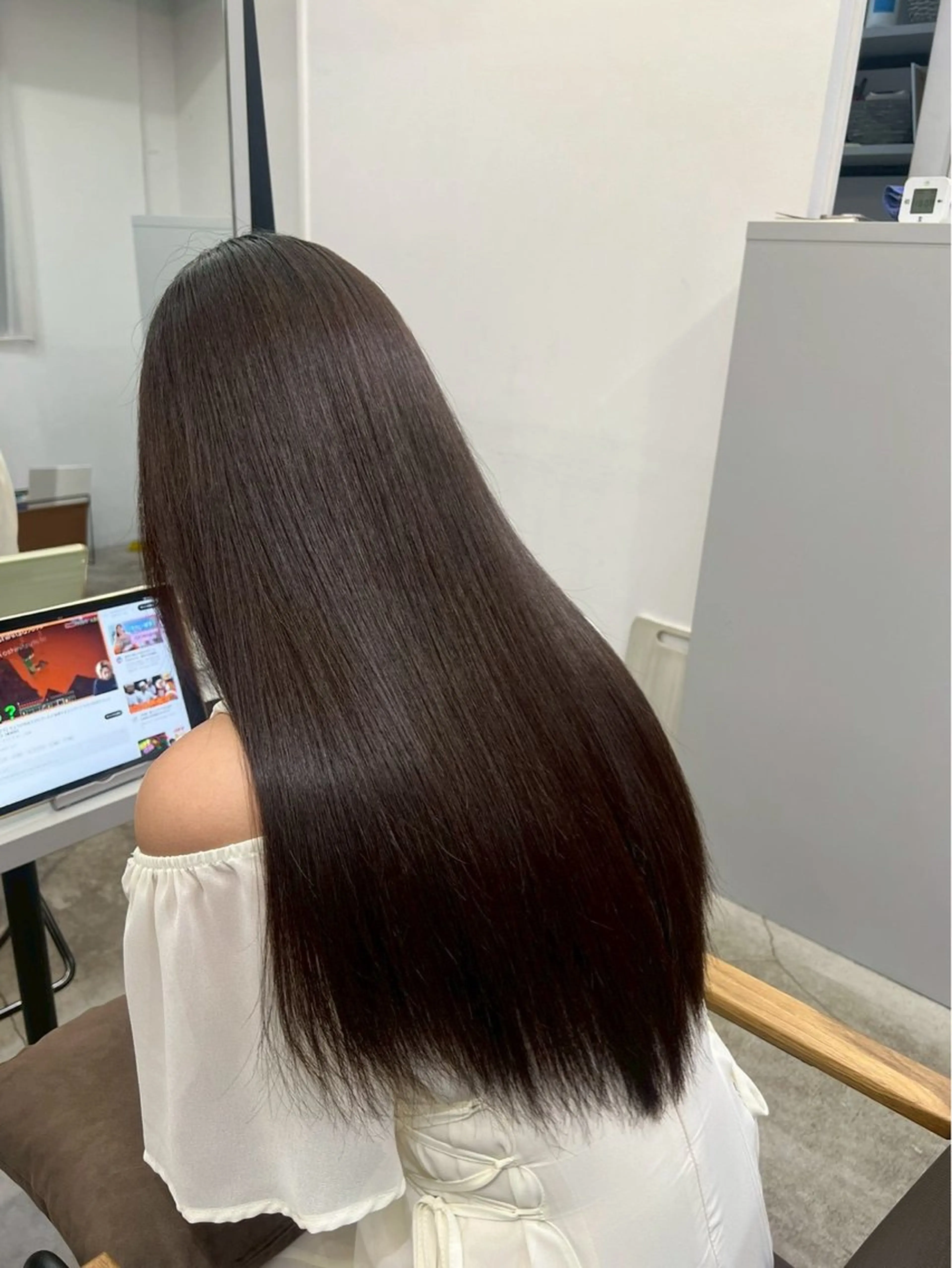 ロング パーマ 縮毛矯正 ハイトーンカラー が絶対可愛い✨泰聖✨のヘアスタイル