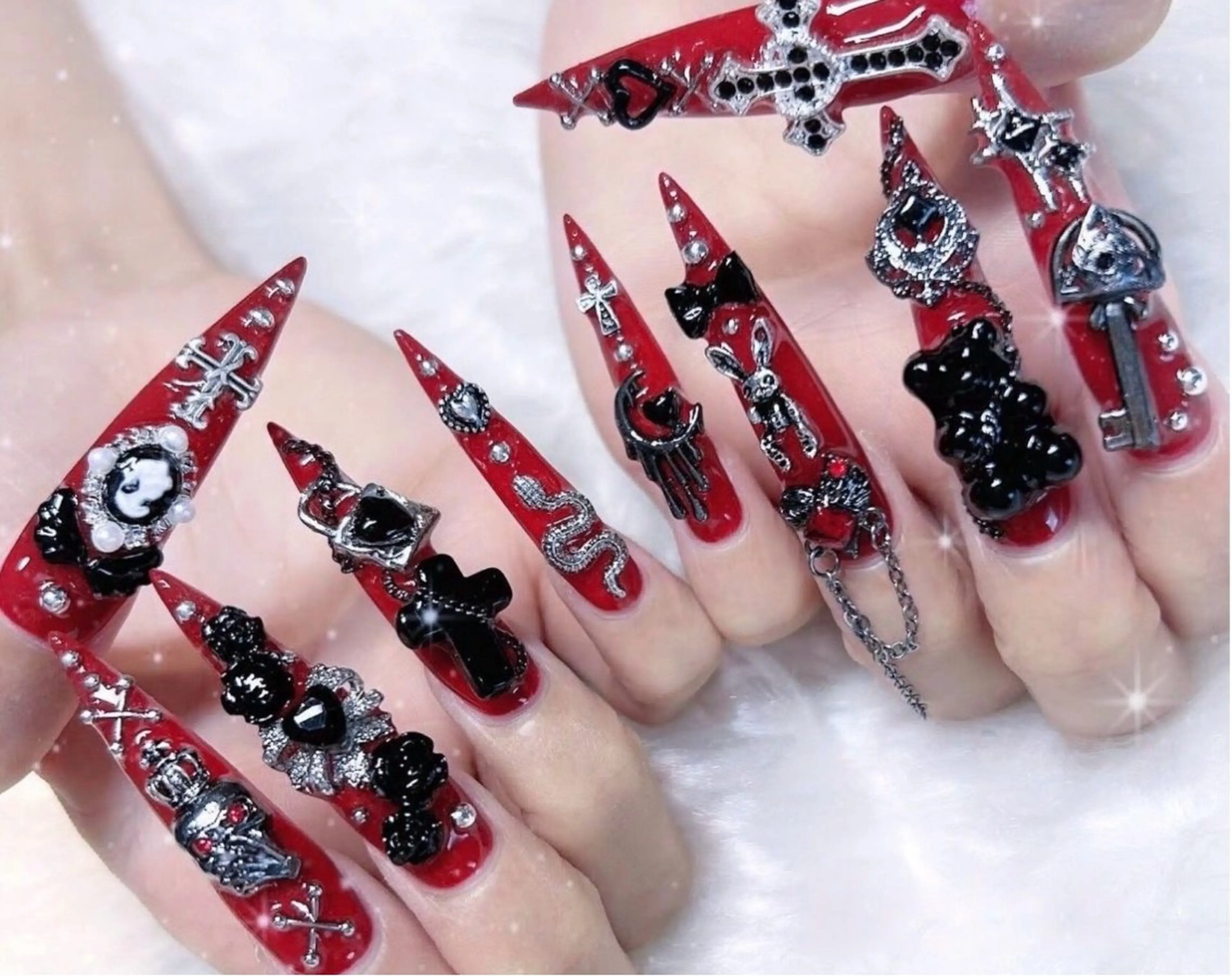 【Hand】チップ長さだしMAXロングつけ放題/やり放題★【XLサイズ】期間限定の写真