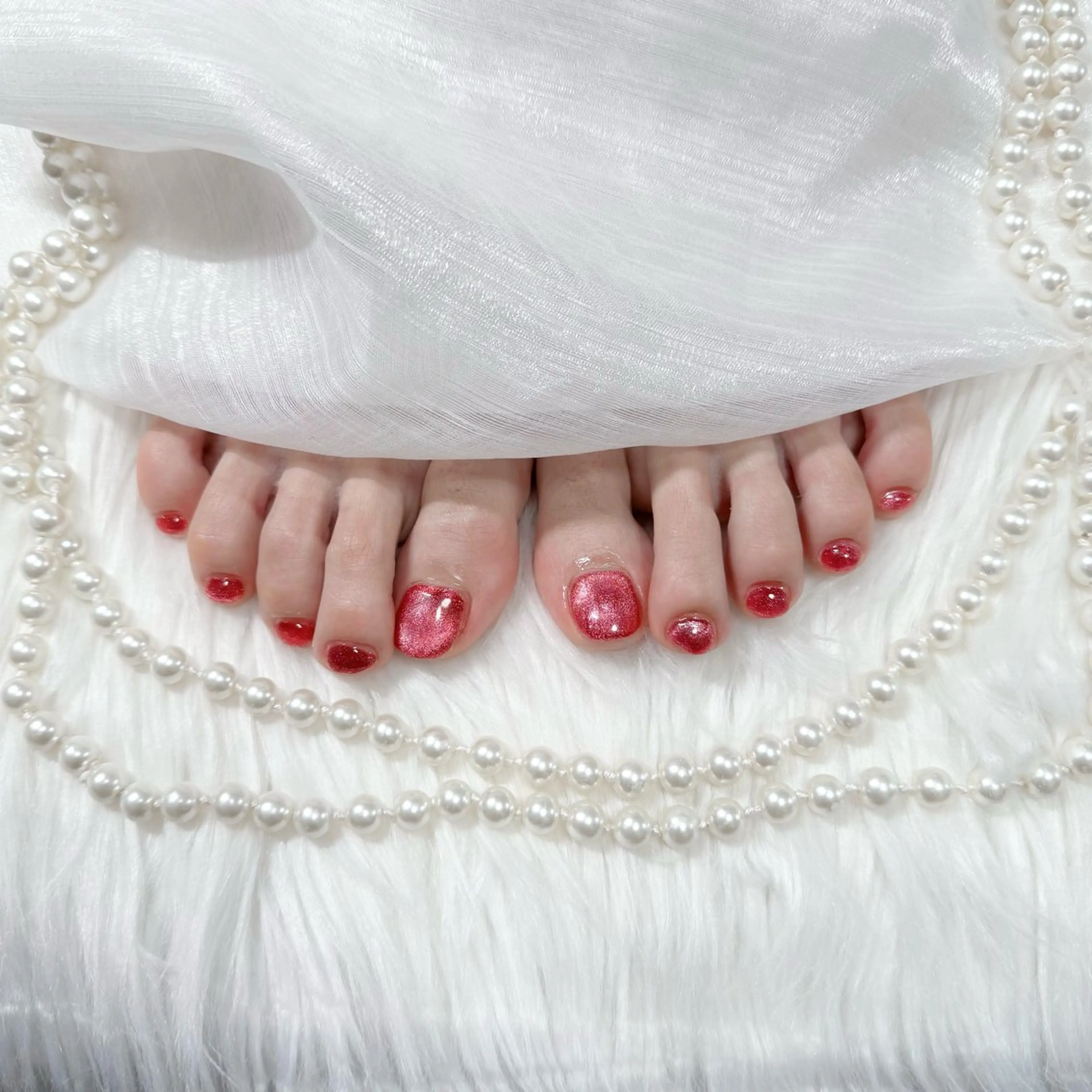 ネイル ワンカラーネイル フットネイル 1/23🈳🩵 aoi🩵のネイルデザイン