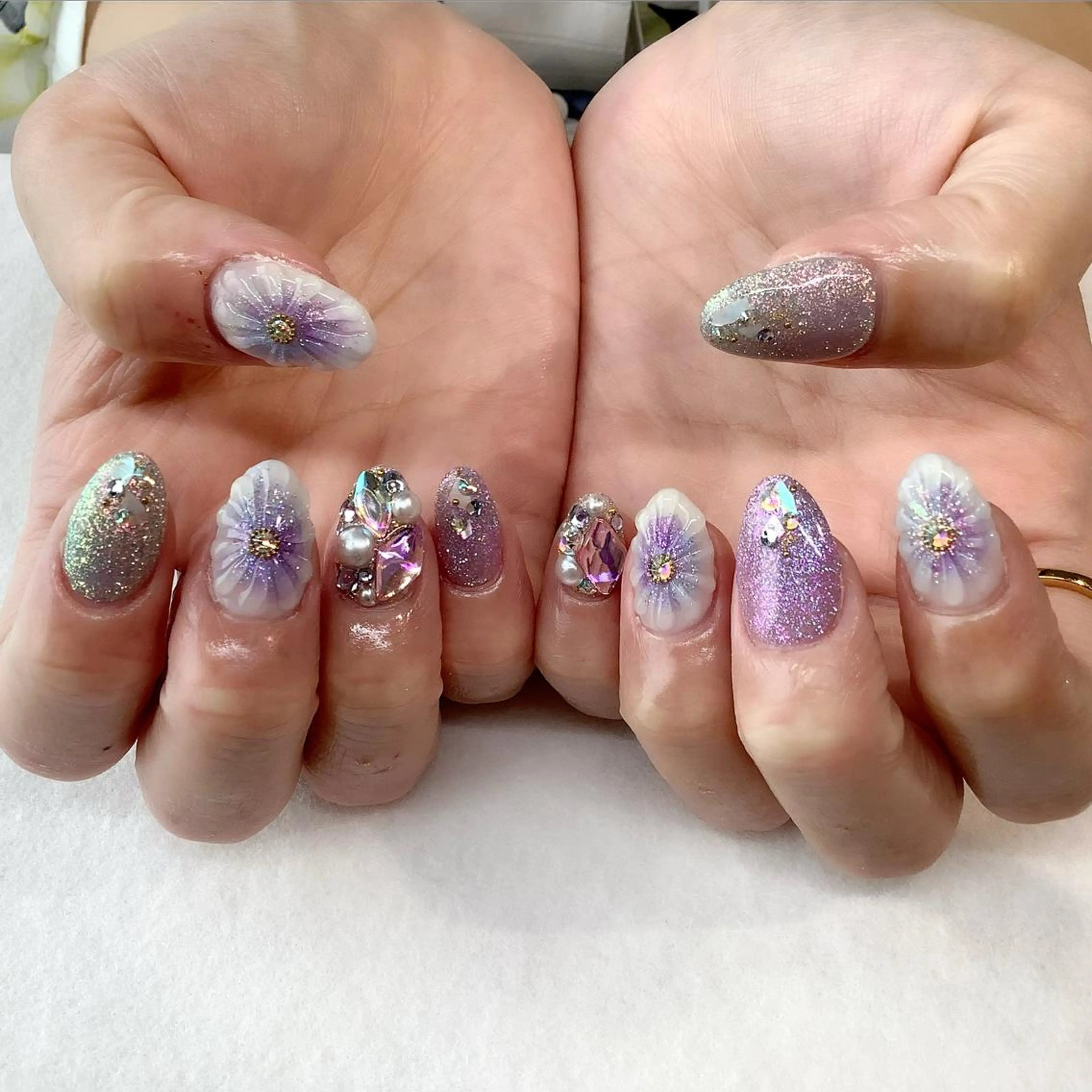 ネイル ハンドネイル 💎🐰 saki. m 🐰💎のネイルデザイン