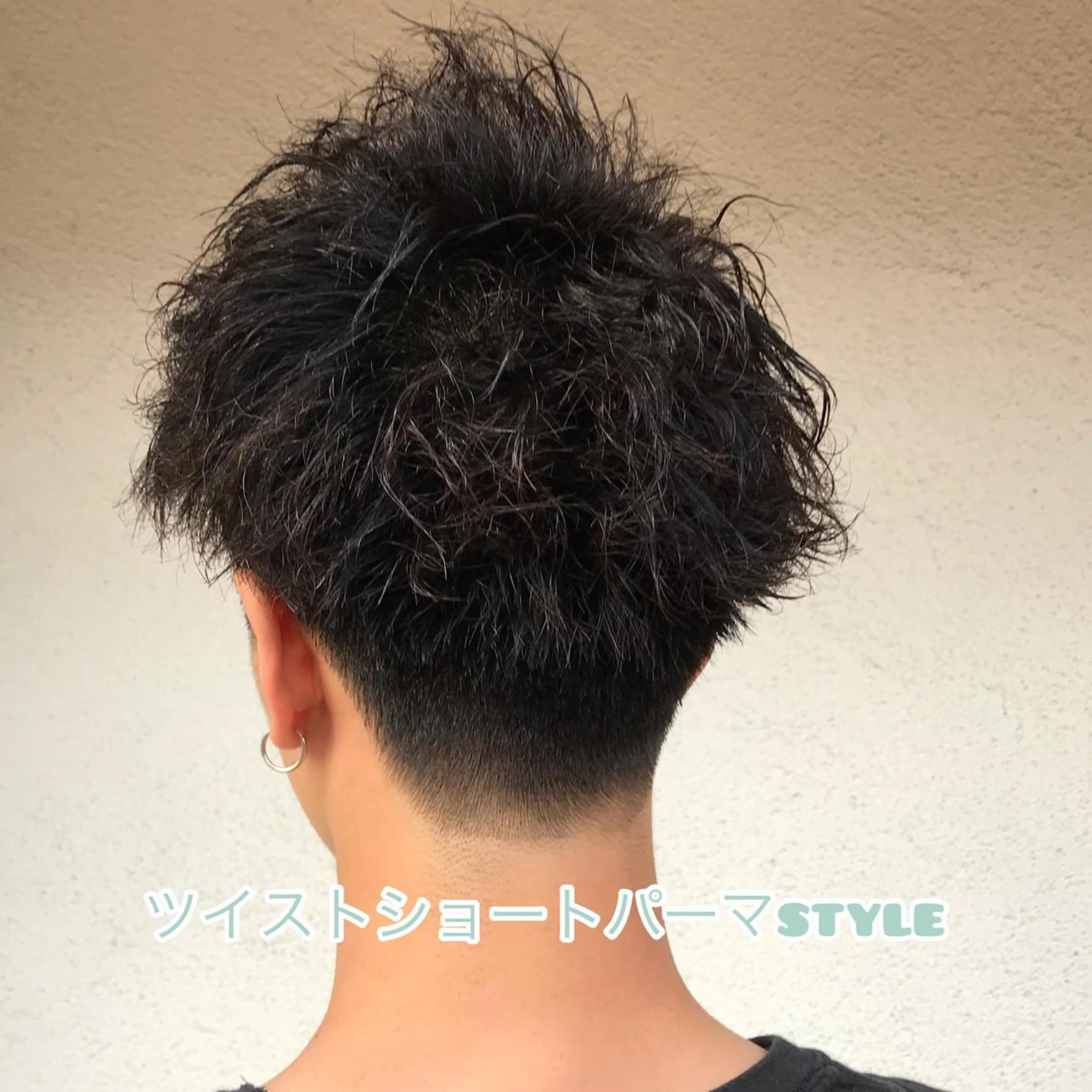ショート カラー パーマ メンズ JUNTA 梅田茶屋町のヘアスタイル