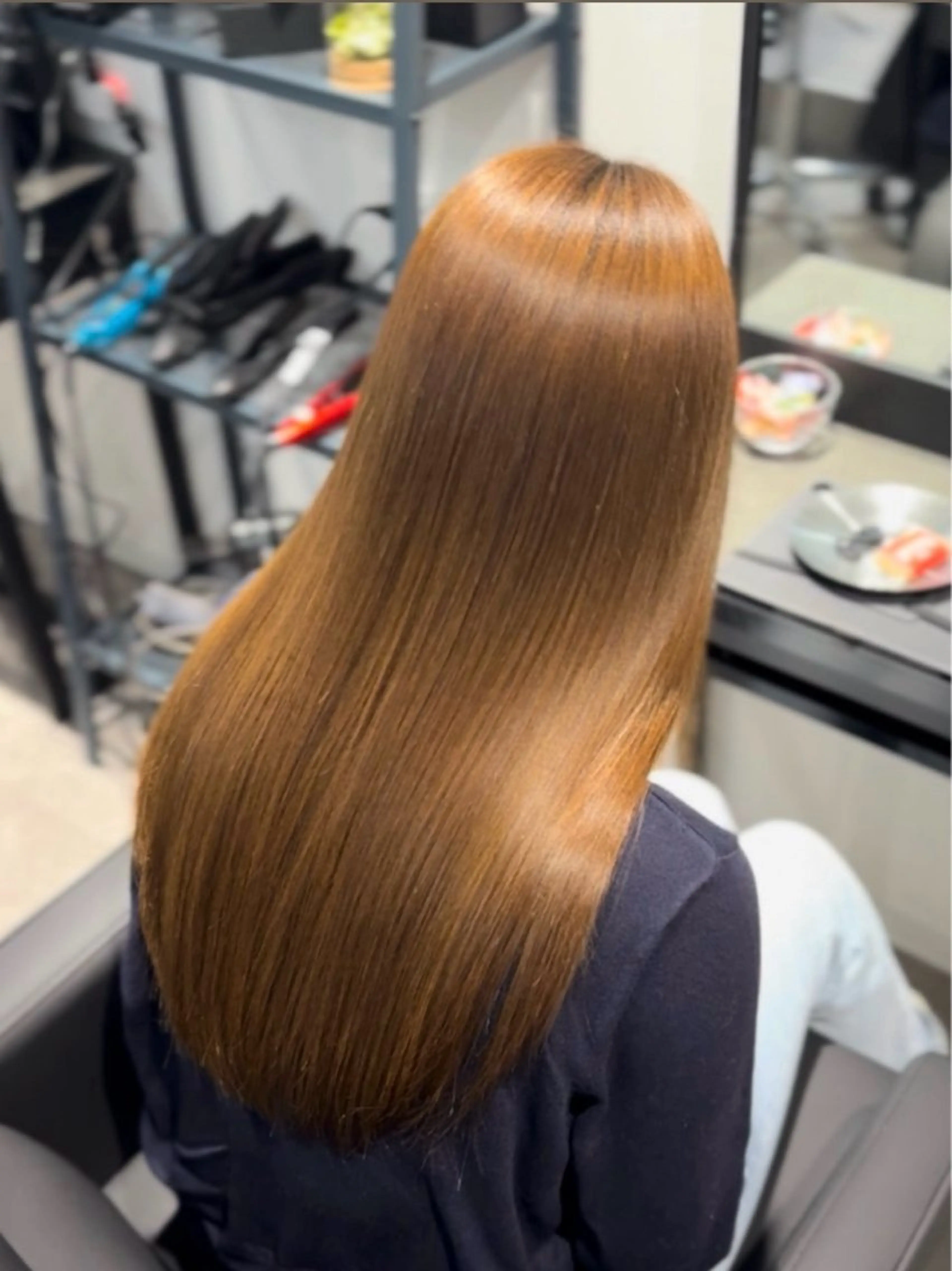 ミディアム 縮毛矯正 トリートメント 美髪縮毛矯正／ツヤ 髪カラー🫧つばさのヘアスタイル