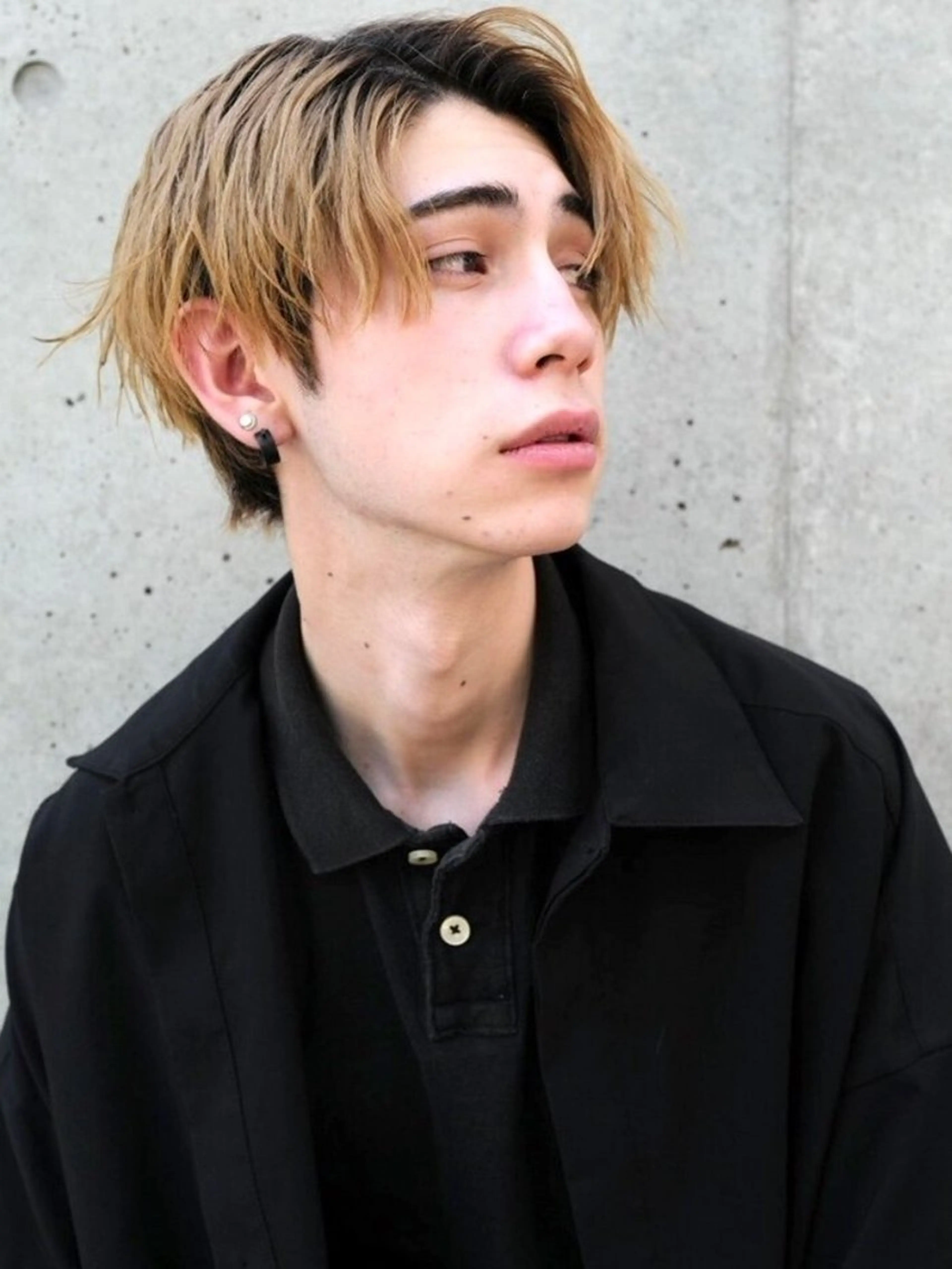 カラー パーマ メンズ センターパート マッシュ カット ヘアカラー セシルヘアー神戸元町 MANAMIのヘアスタイル