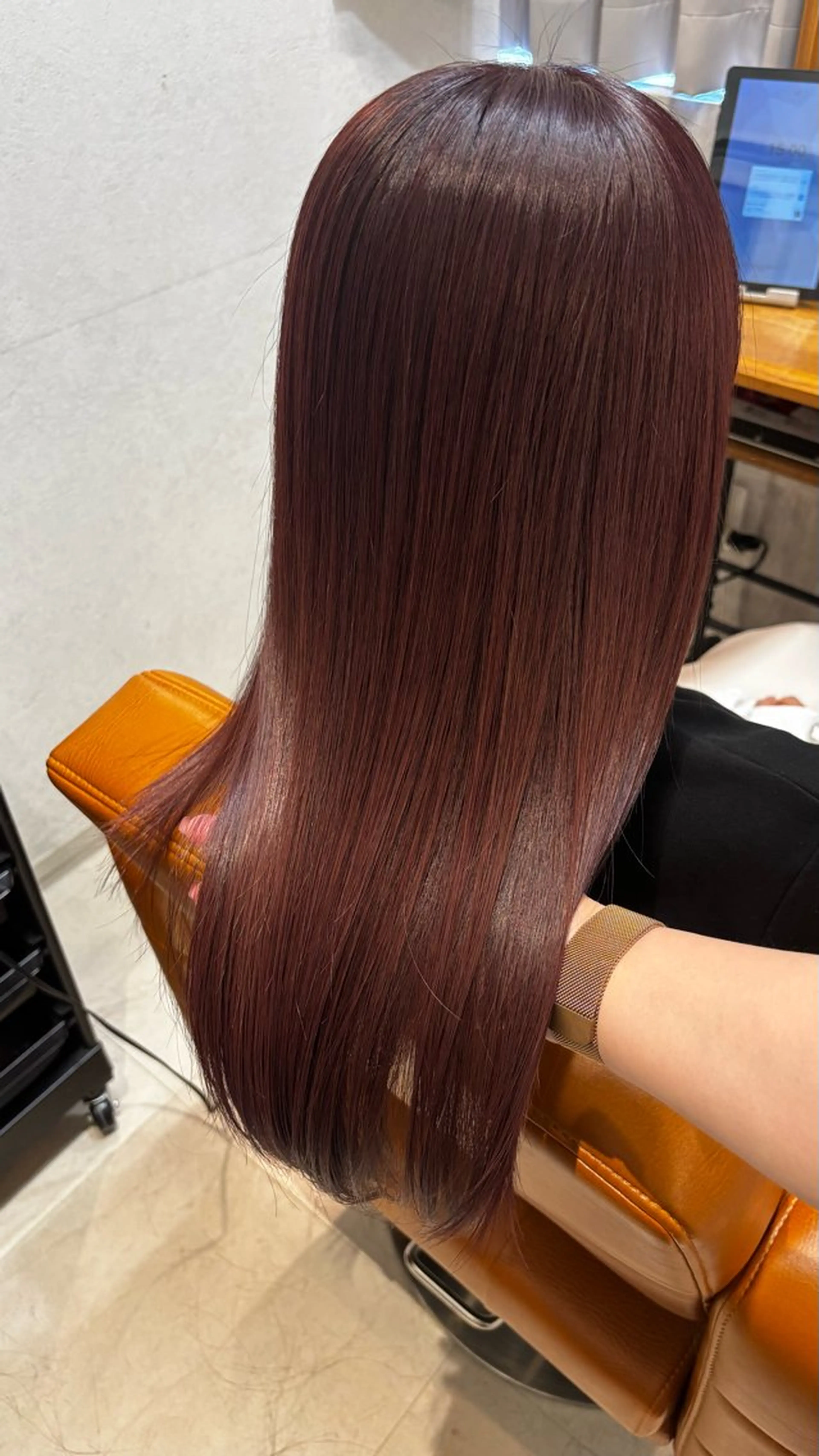 ロング カット ヘアカラー トリートメント 【完全個室】髪質改善 暖色カラー/山崎唯奈のヘアスタイル