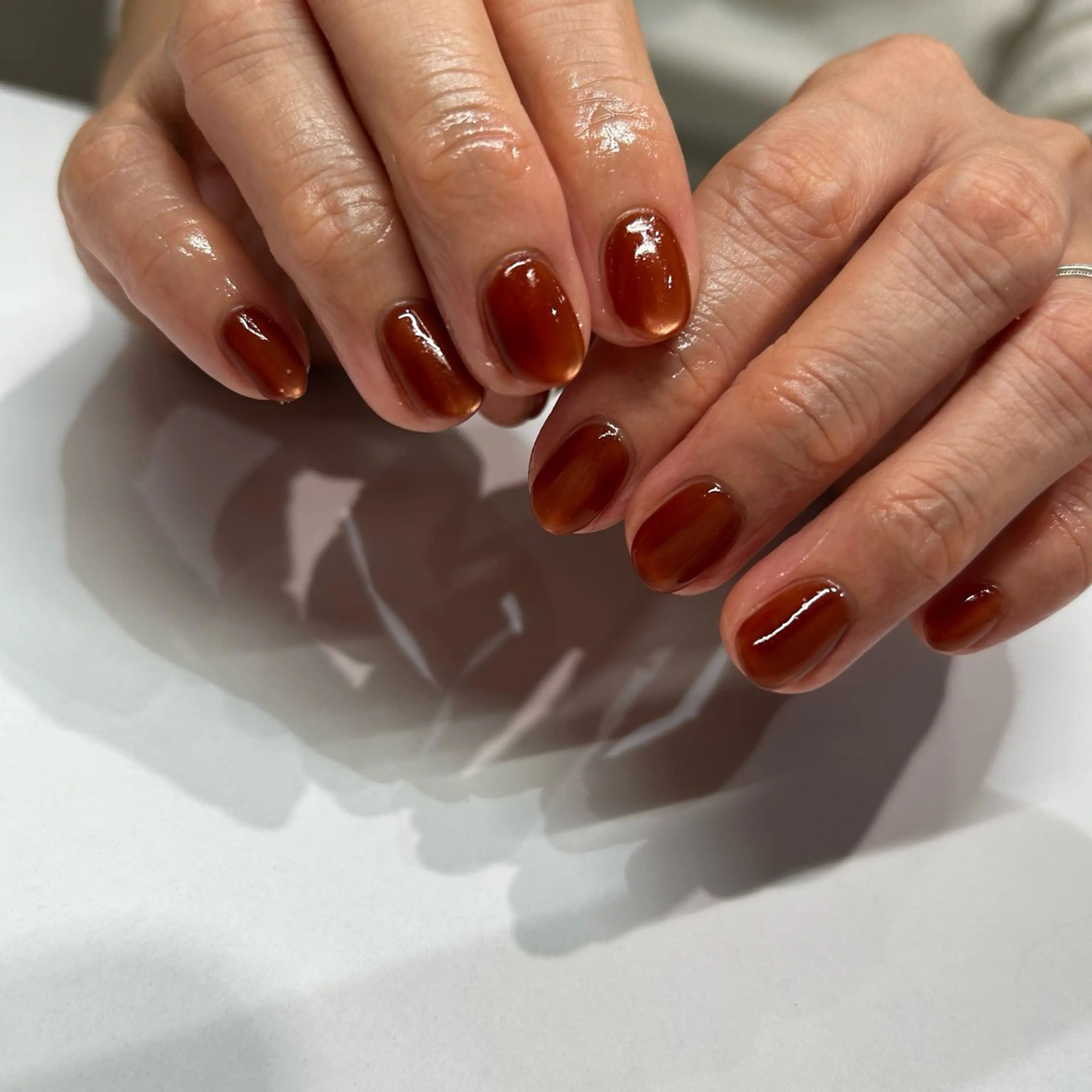 ネイル マグネットネイル ニュアンスネイル シンプルネイル 冬ネイル クリスマス ハンドネイル nail&care salon soa所属・soa/美容液ケアで 自爪を育てるネイルのネイルデザイン