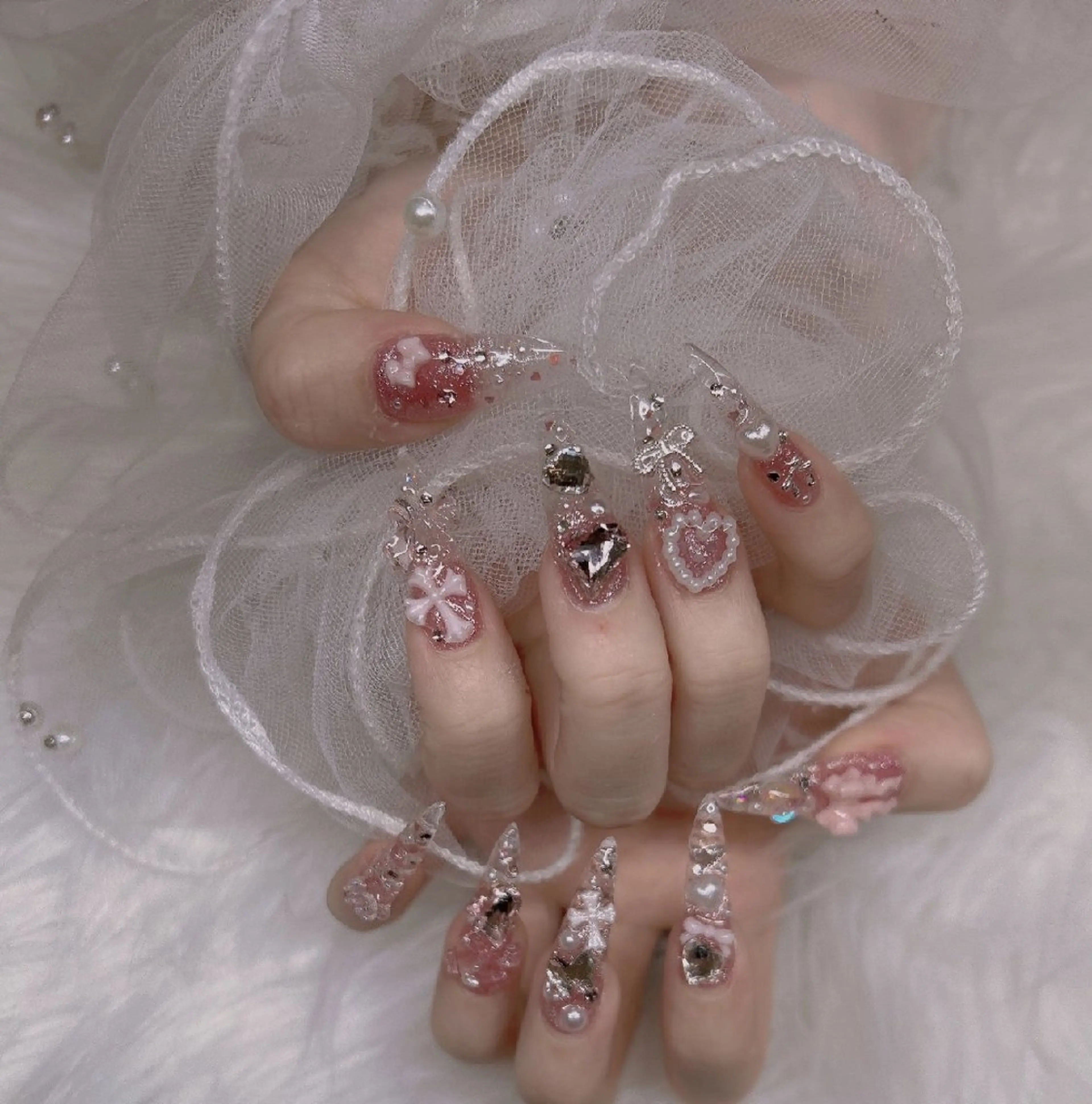 ネイル Sara/3Dチップ 長さたし専門店のネイルデザイン