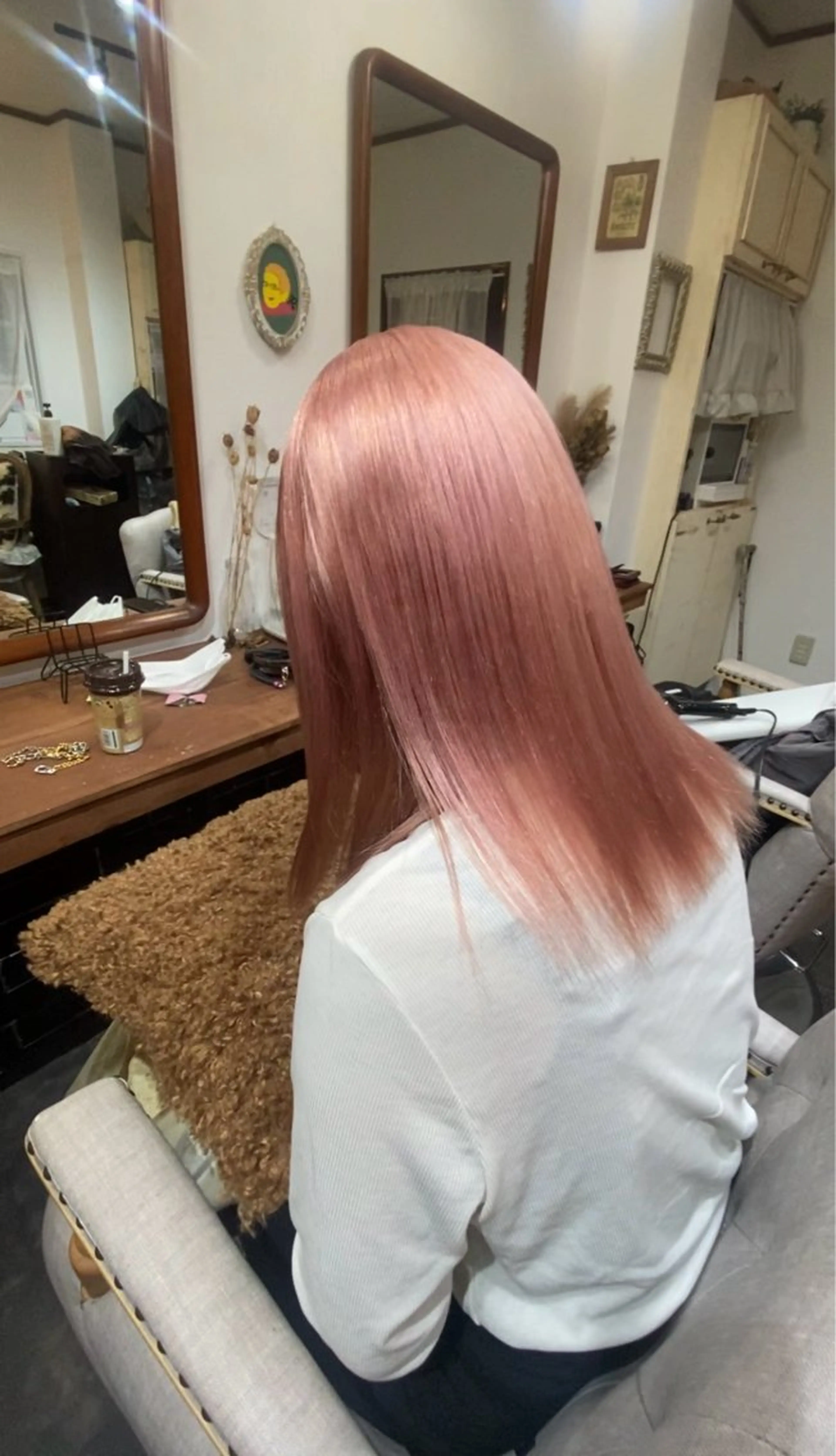 ロング カラー ベージュカラー ブリーチ ピンクカラー ピンクベージュ Ruri hair magomusumeのヘアスタイル