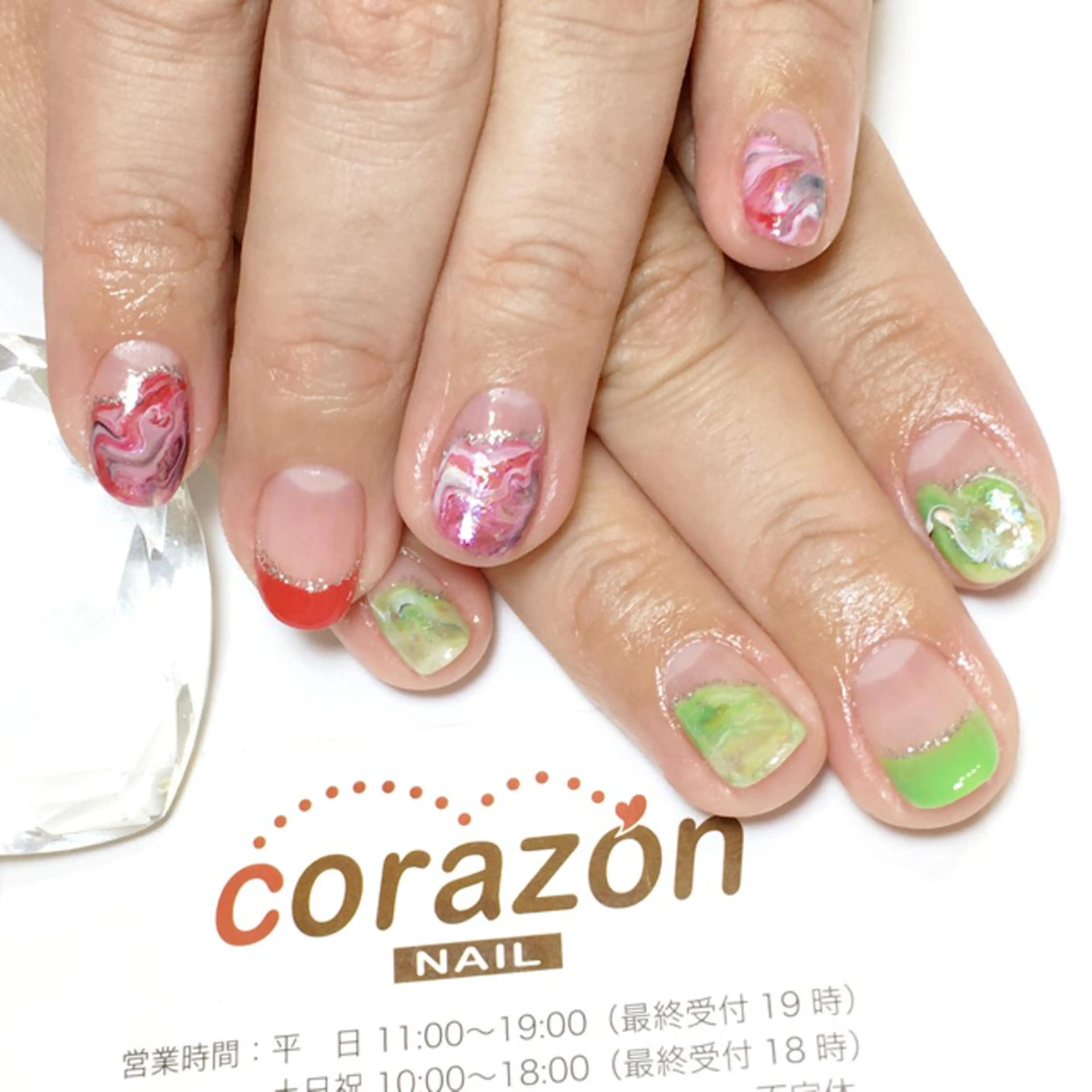 ネイル アートネイル ジェルネイル 大理石ネイル(マーブル) corazon所属・ネイリスト aicoのネイルデザイン