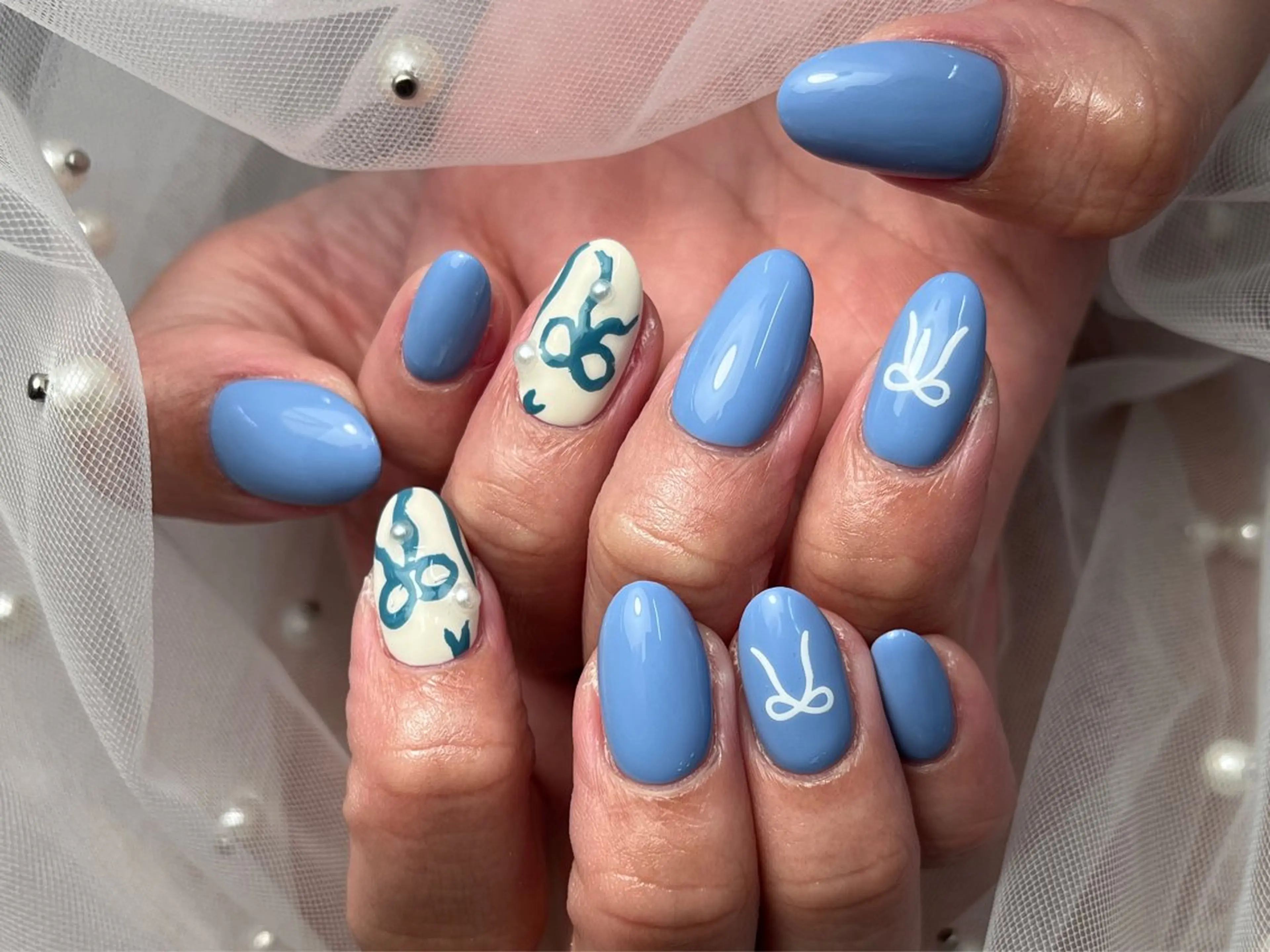 ネイル 長さ出し ジェルネイル マグネットネイル 持ち込み パラジェル ハンドネイル ToliyDeliy Nail Salonのネイルデザイン