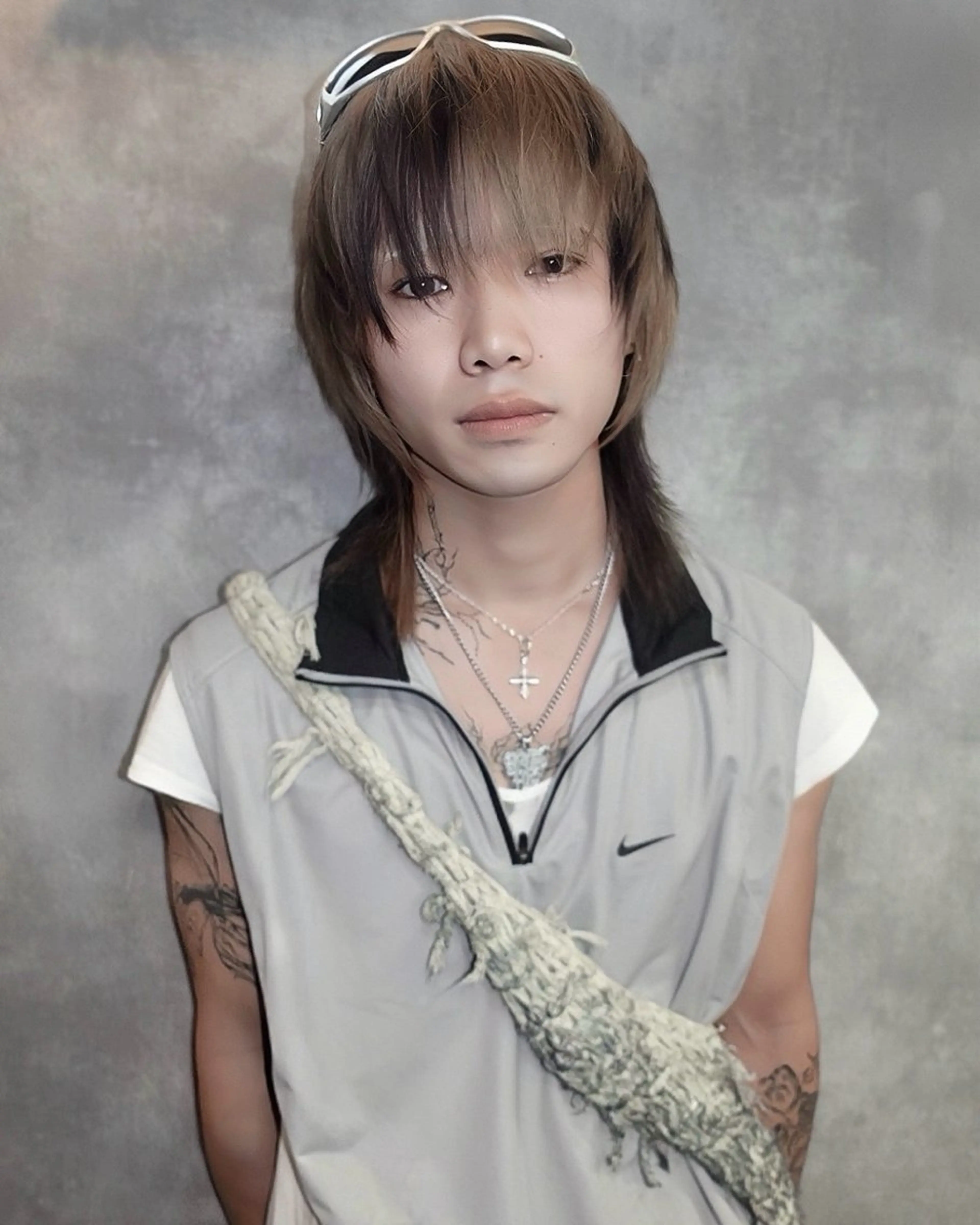 ショート ヘアカラー Null 表参道所属・岩下昂世/ ハイトーン/デザインのヘアスタイル