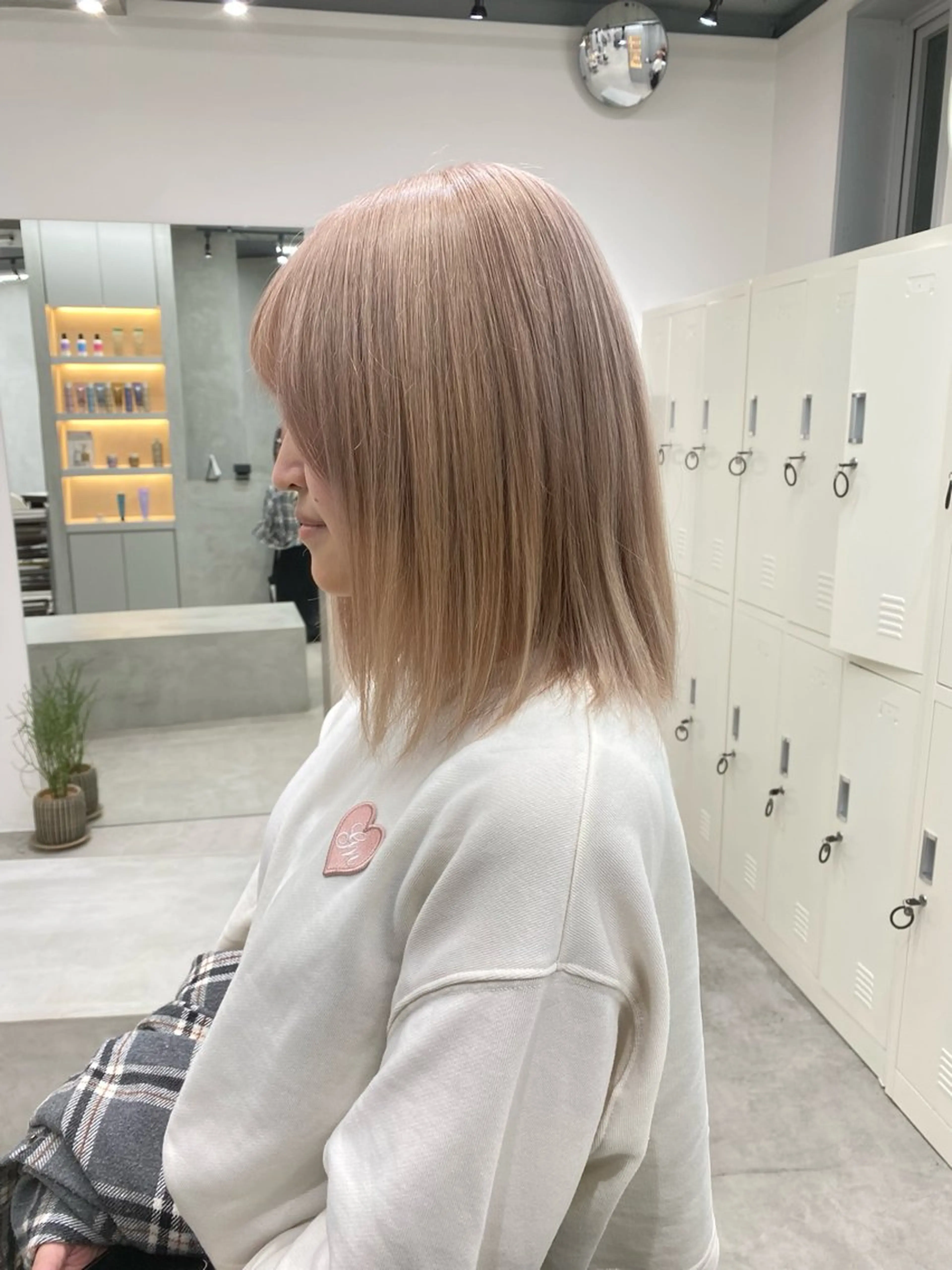 ミディアム カラー ヘアカラー ウルフ🐺/ボブ ハイトーン🌈/増田のヘアスタイル