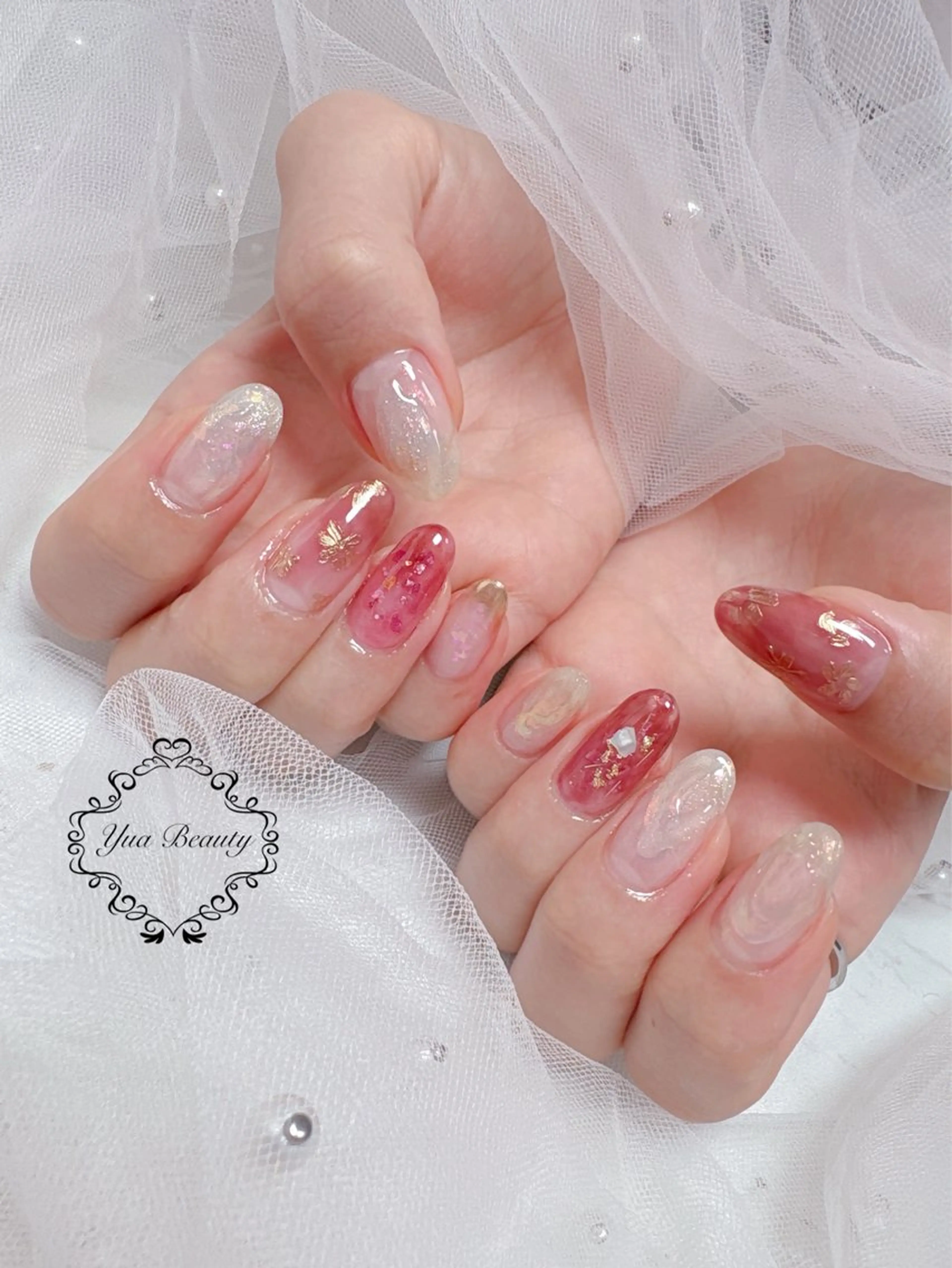 ネイル ミラーネイル ニュアンスネイル オフィスネイル ハンドネイル YuaBeauty所属・浅井 亜美のその他イメージ