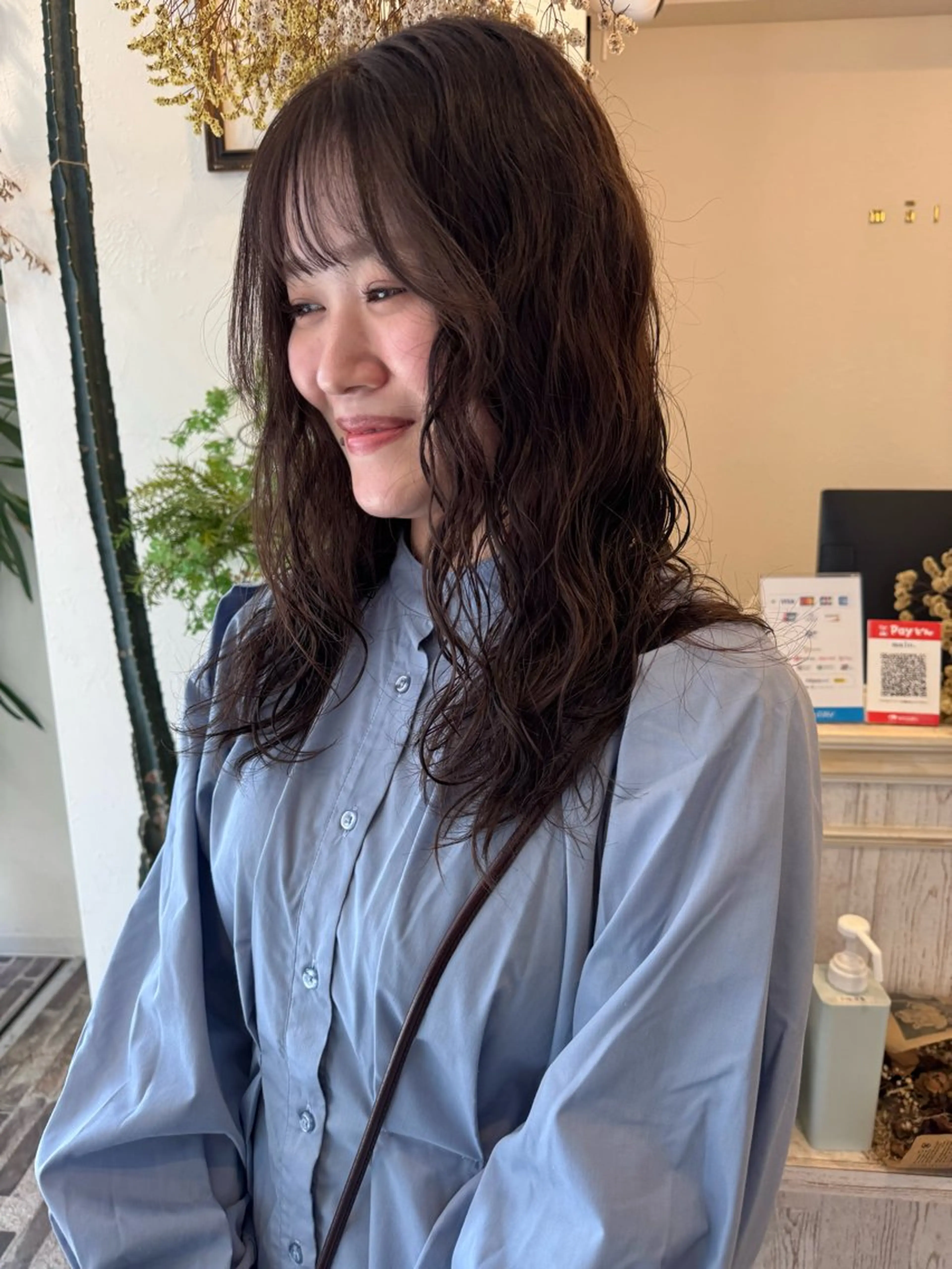 セミロング カラー パーマ セミロングパーマ カット ヘアカラー パーマ m ā l o.🌷 サカモトマイコのヘアスタイル