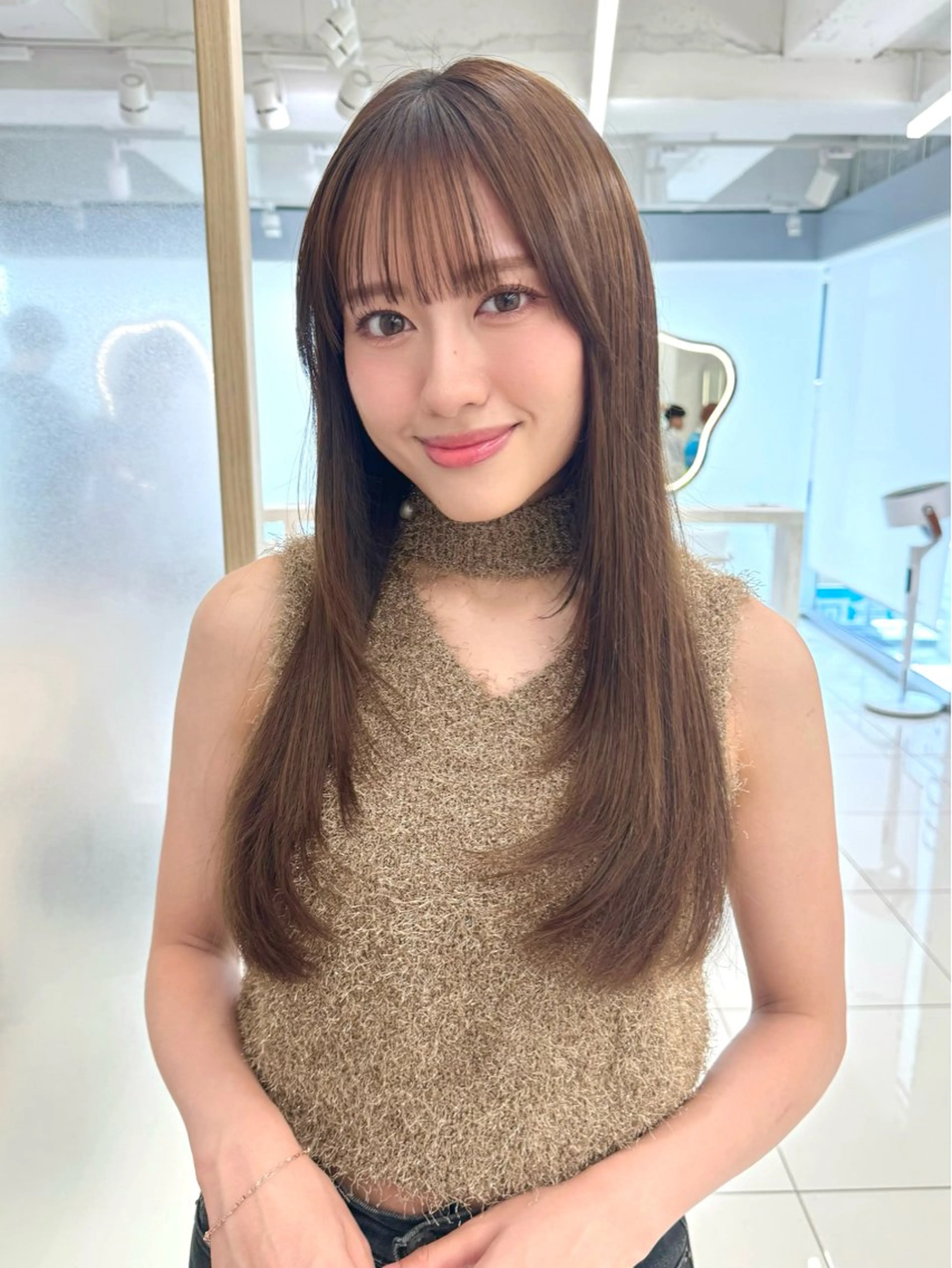 ロング 顔周り🇰🇷韓国 レイヤー/いづみ💞のヘアスタイル