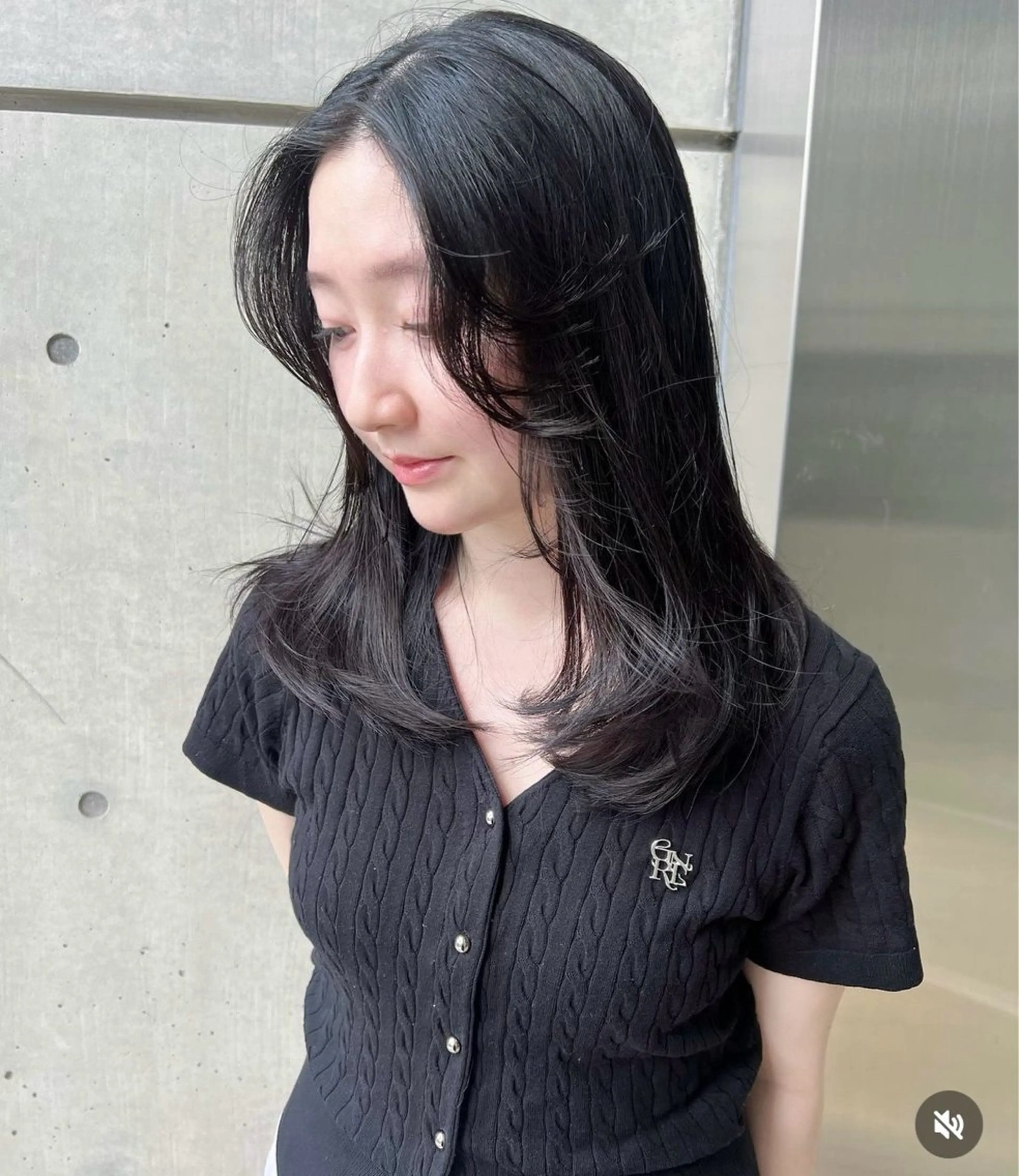 ミディアム 顔まわりレイヤー レイヤーカット 名古屋美容室 Sopiリナのヘアスタイル