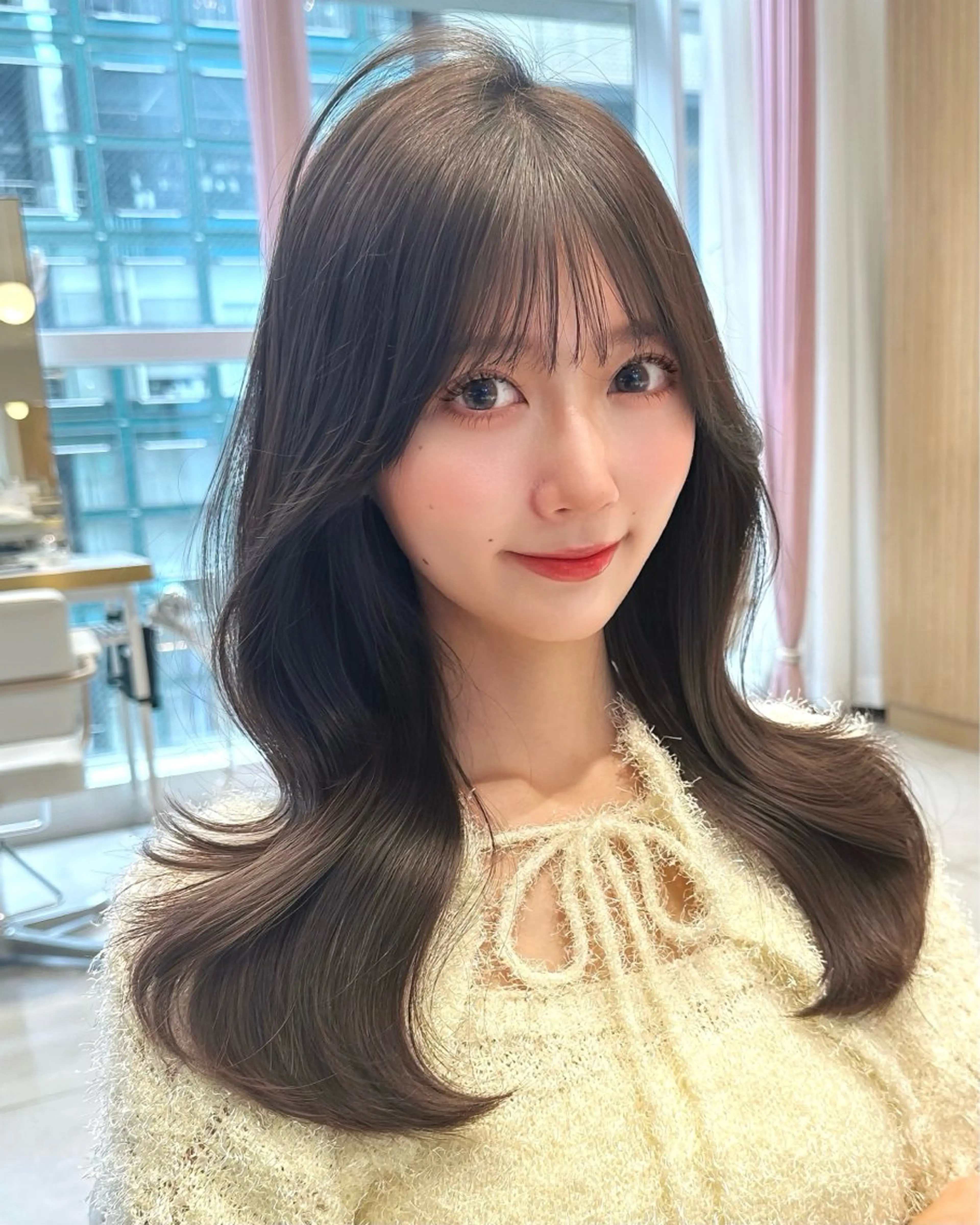 ミディアム カラー カット ヘアカラー トリートメント 🇰🇷韓国風くびれ ヘア🇰🇷中村優大のヘアスタイル