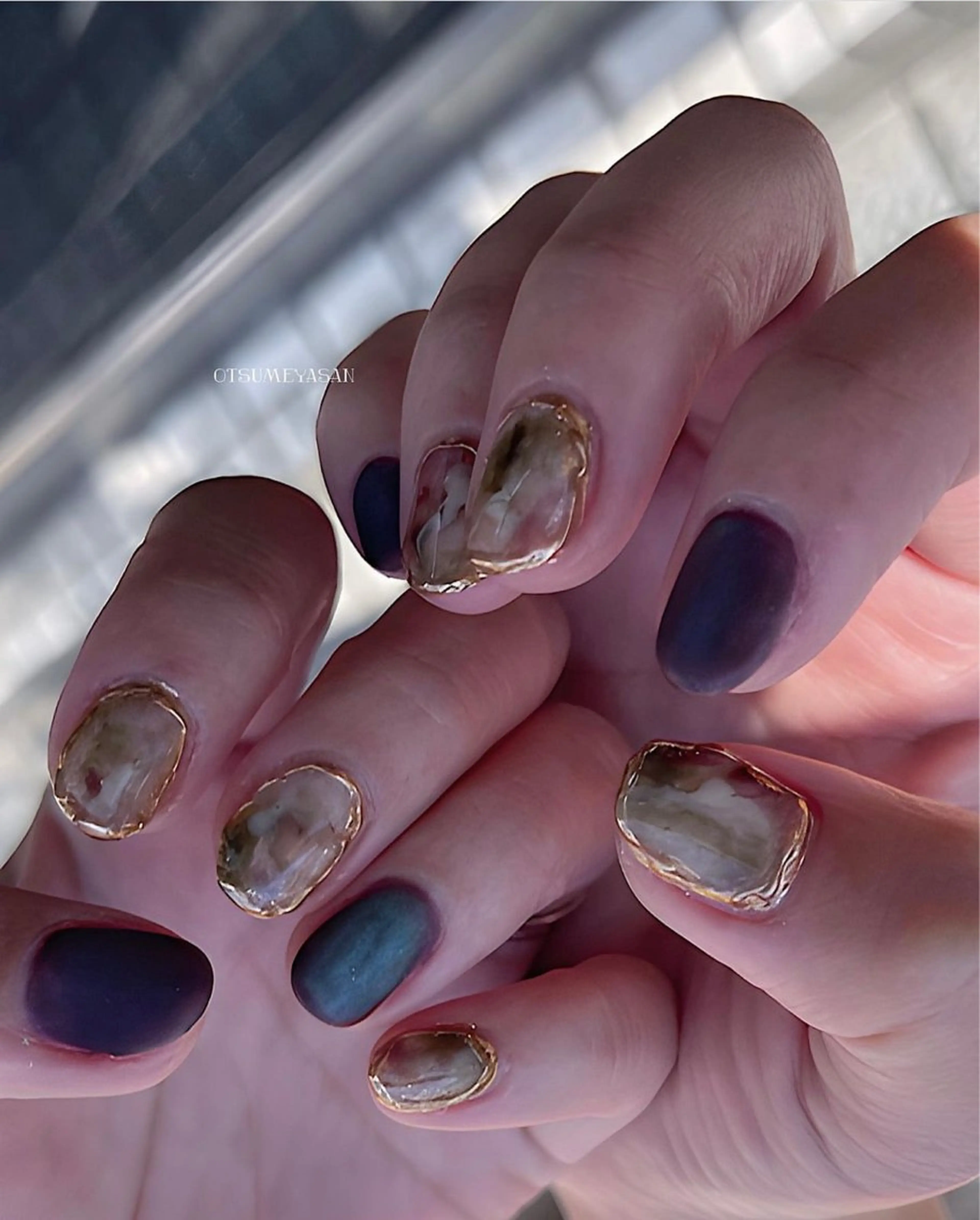 ネイル ジェルネイル 韓国ネイル マグネットネイル ミラーネイル ニュアンスネイル otsumeyasan所属・わたなべ ちかのネイルデザイン