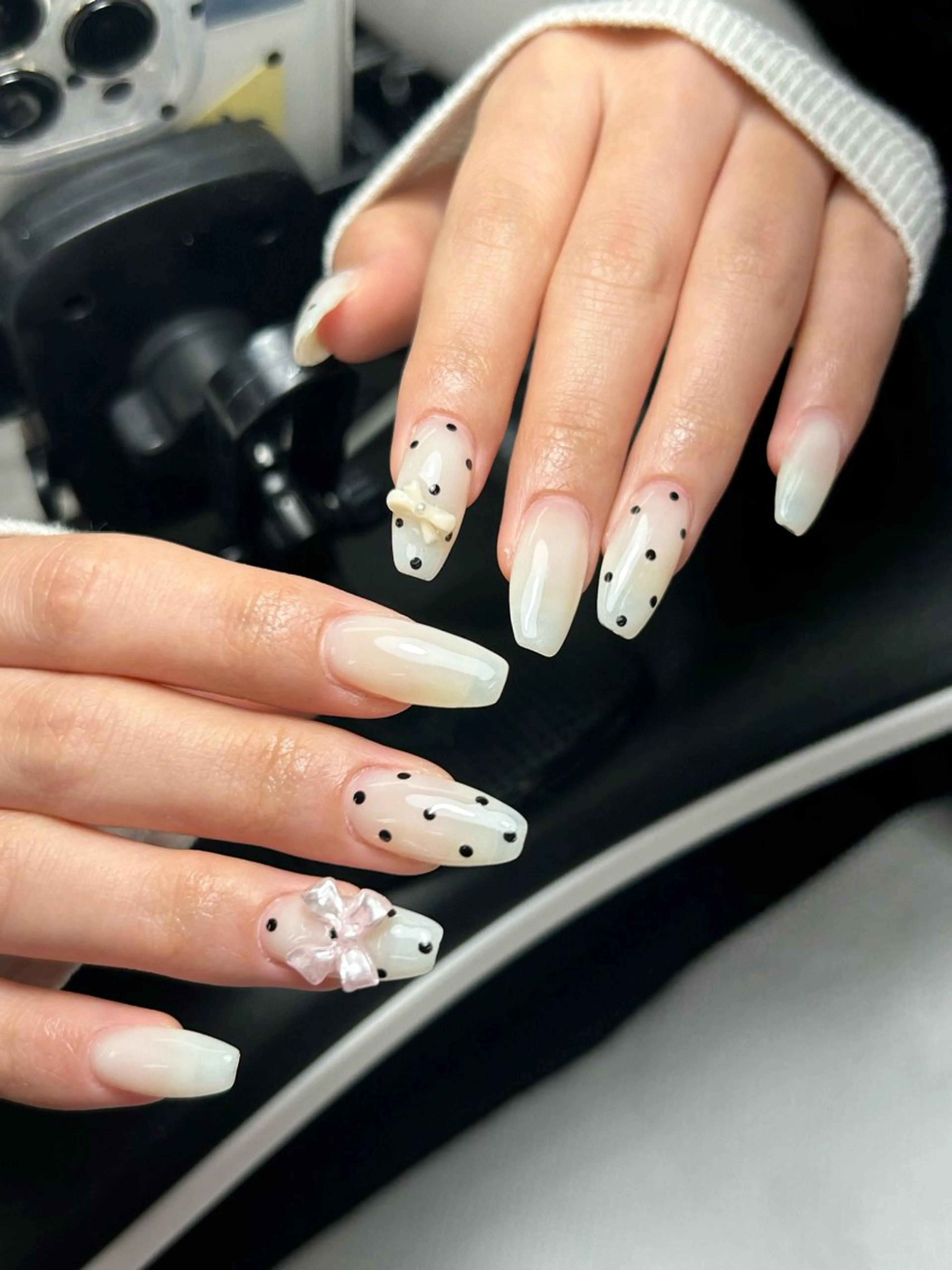 ネイル 韓国ネイル 持ち込み ニュアンスネイル ネイルチップ 冬ネイル RINN ANA.CHUOのネイルデザイン