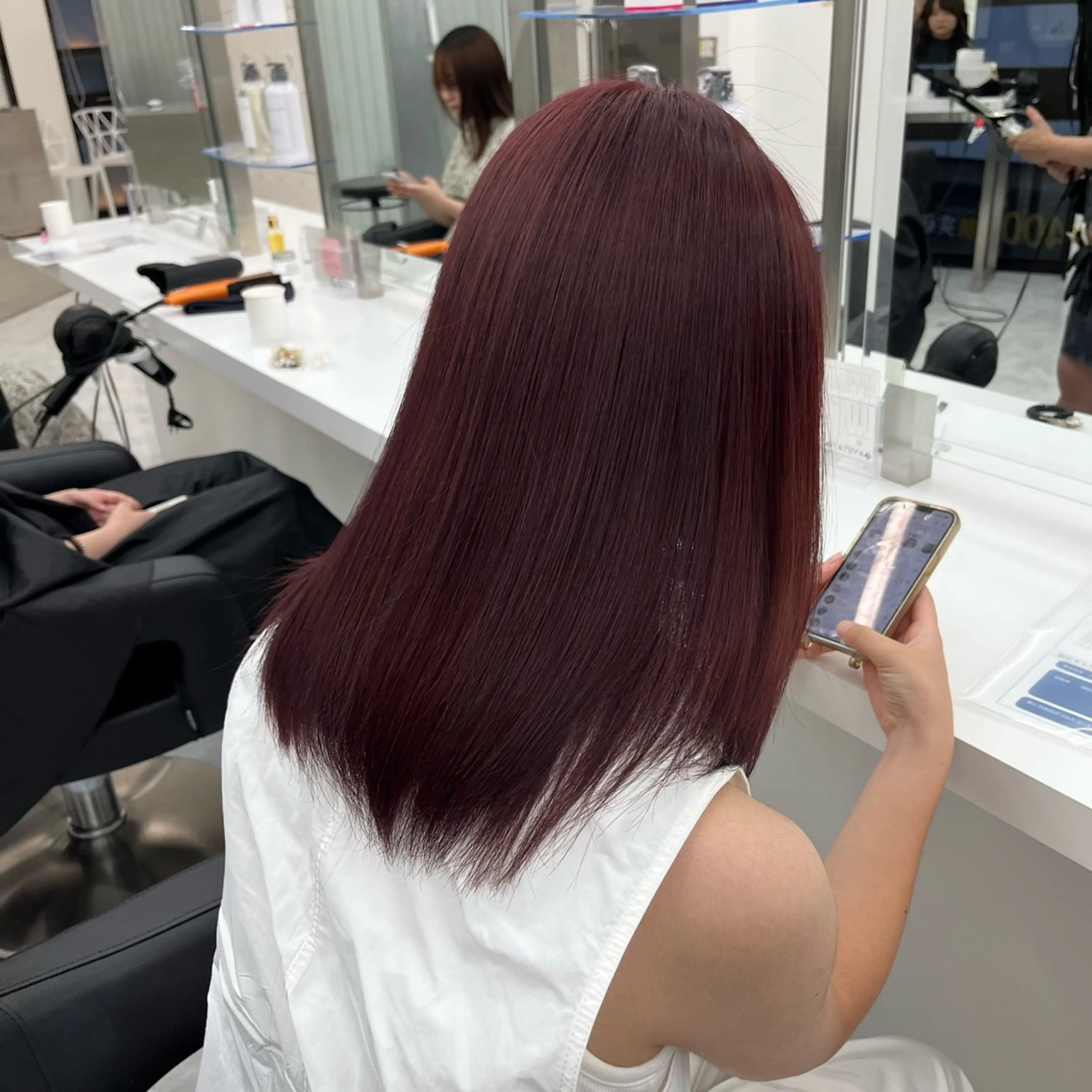 カラー ヘアカラー トリートメント 🤍Mei🤍赤み消 し透明感ツヤカラーのヘアスタイル