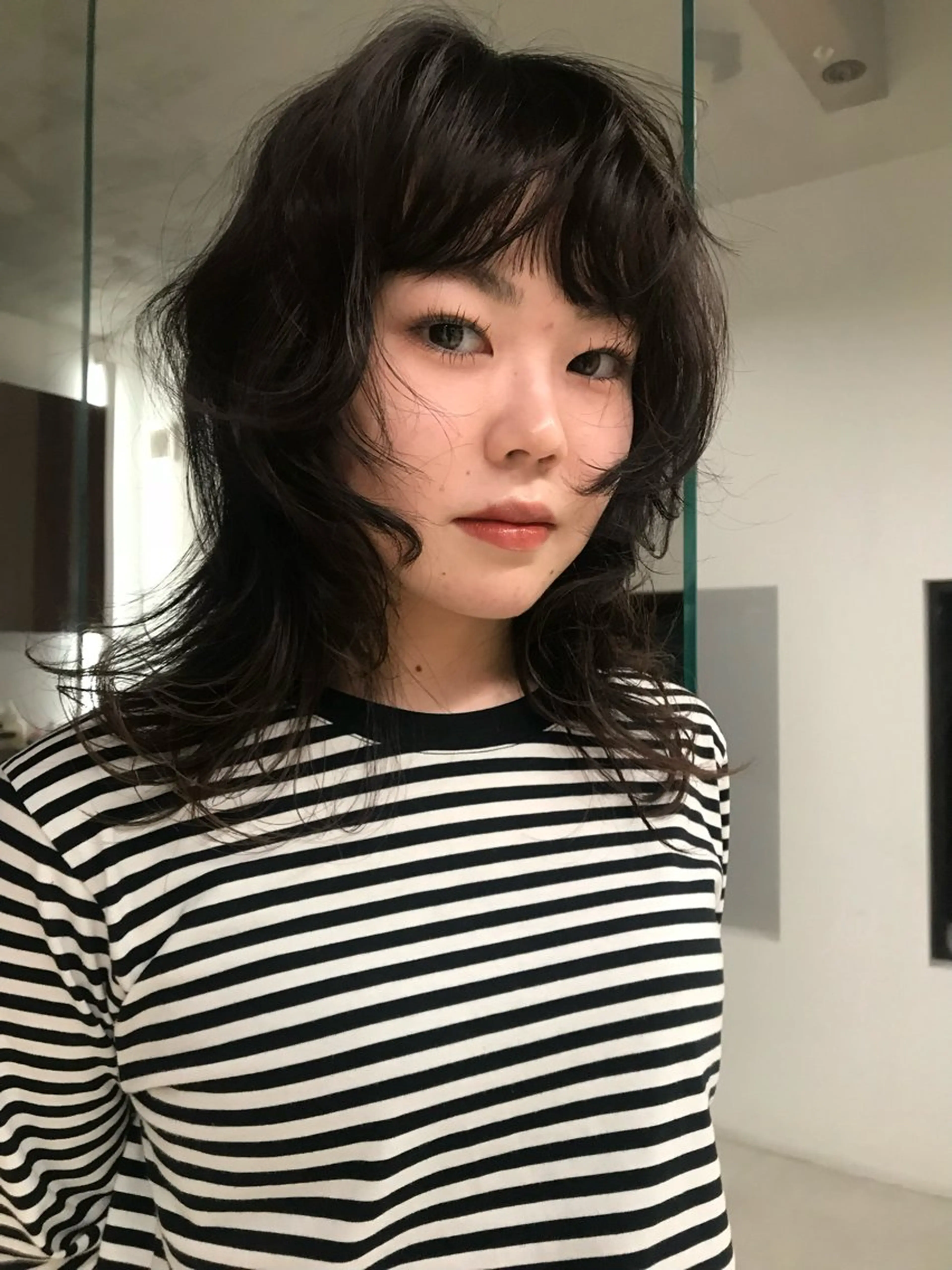ミディアム hina KEEDAのヘアスタイル