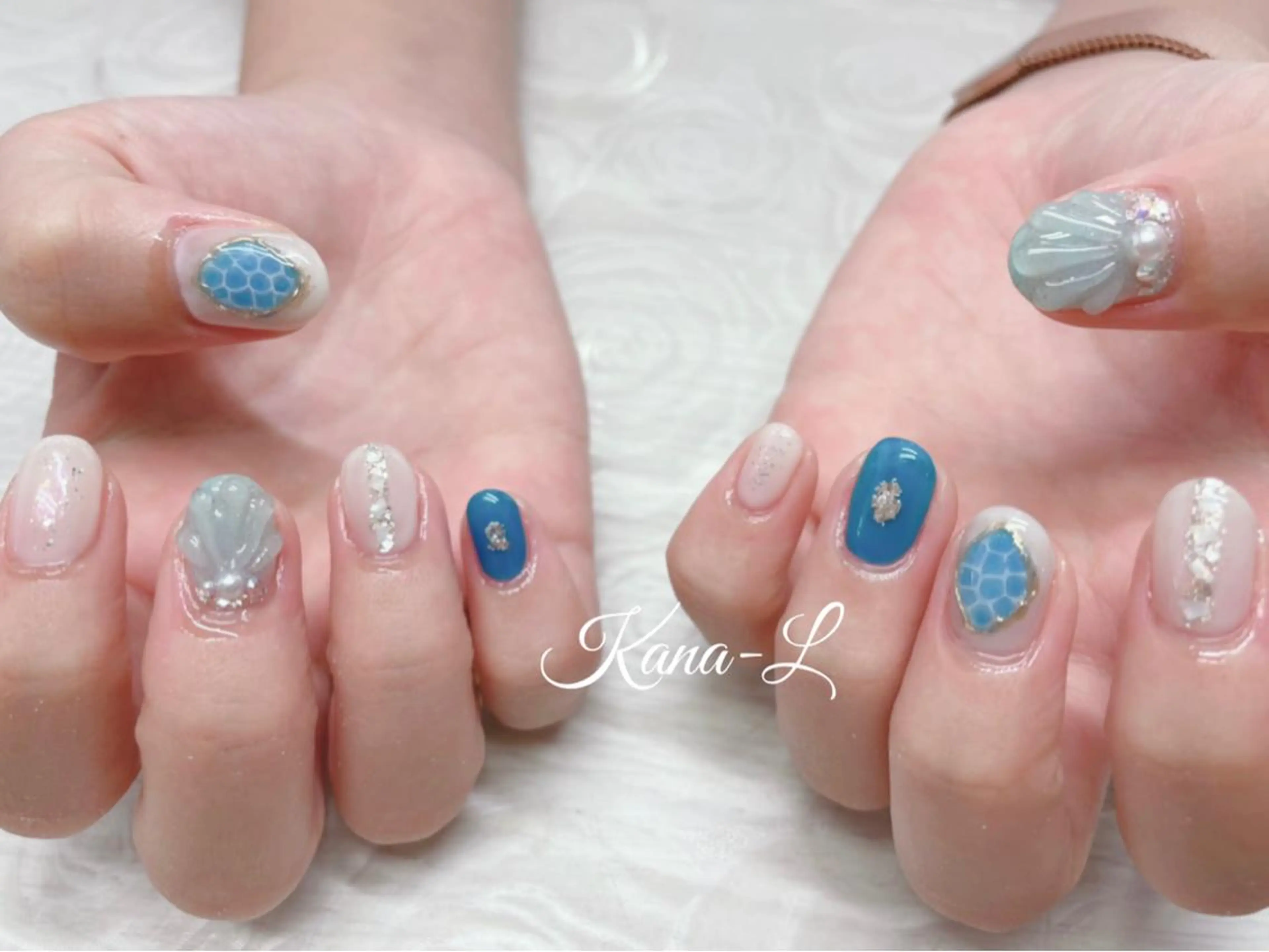 カラー ネイル 夏ネイル 芦辺 香奈のネイルデザイン