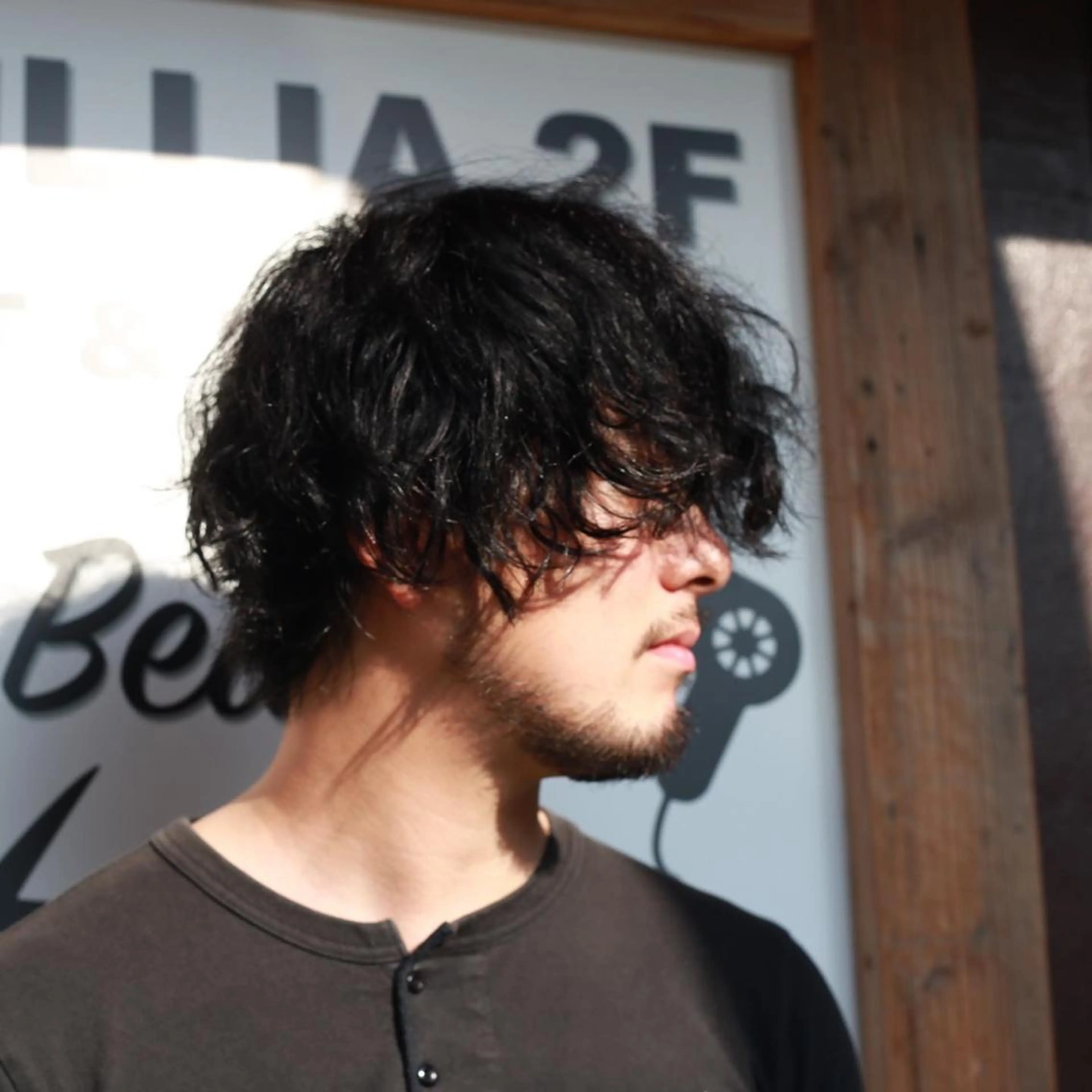 ショート パーマ メンズ マッシュ 荒川 真悟のヘアスタイル