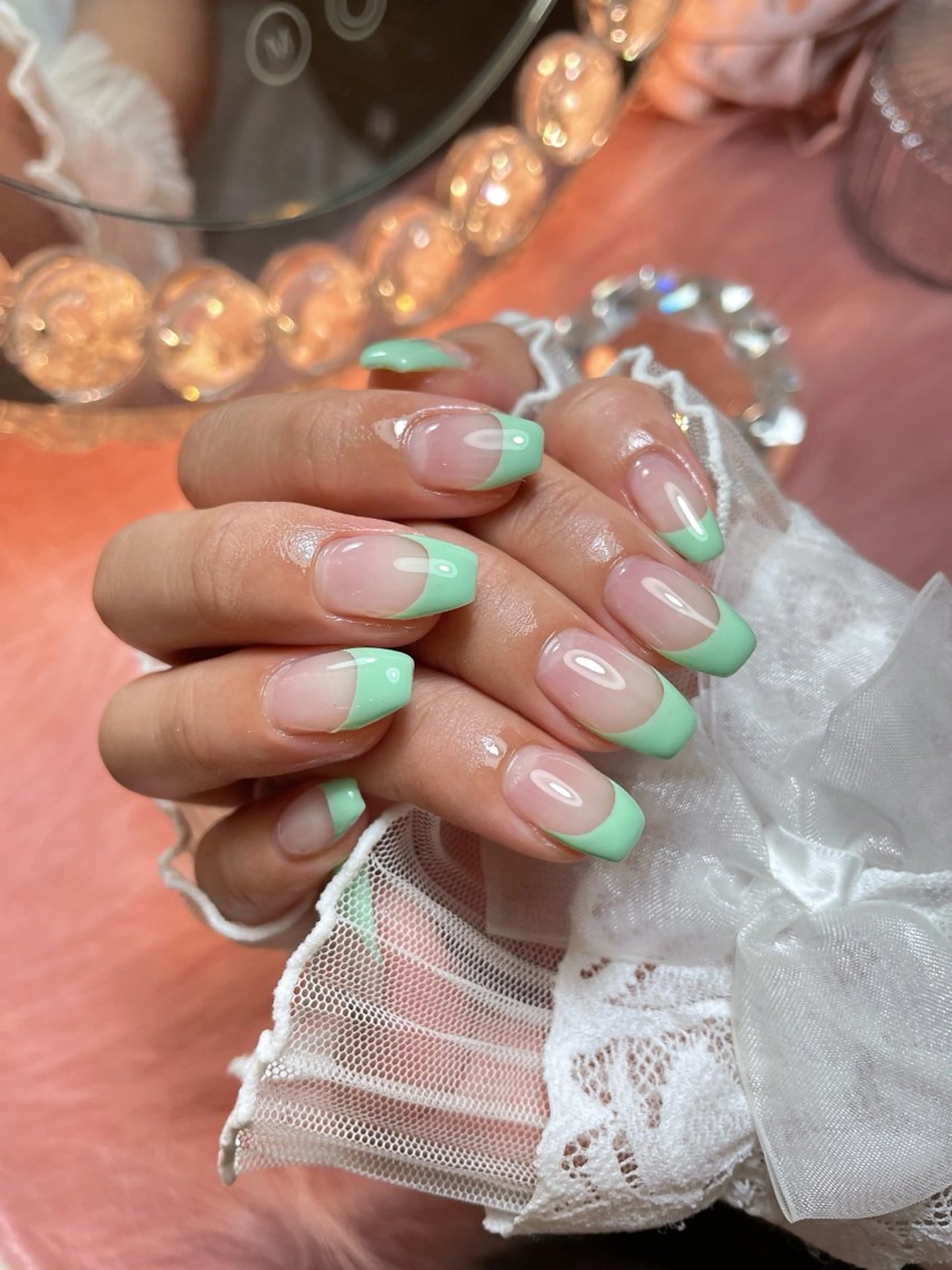 ネイル 23時まで❤︎韓国、 ワンホンネイルのネイルデザイン