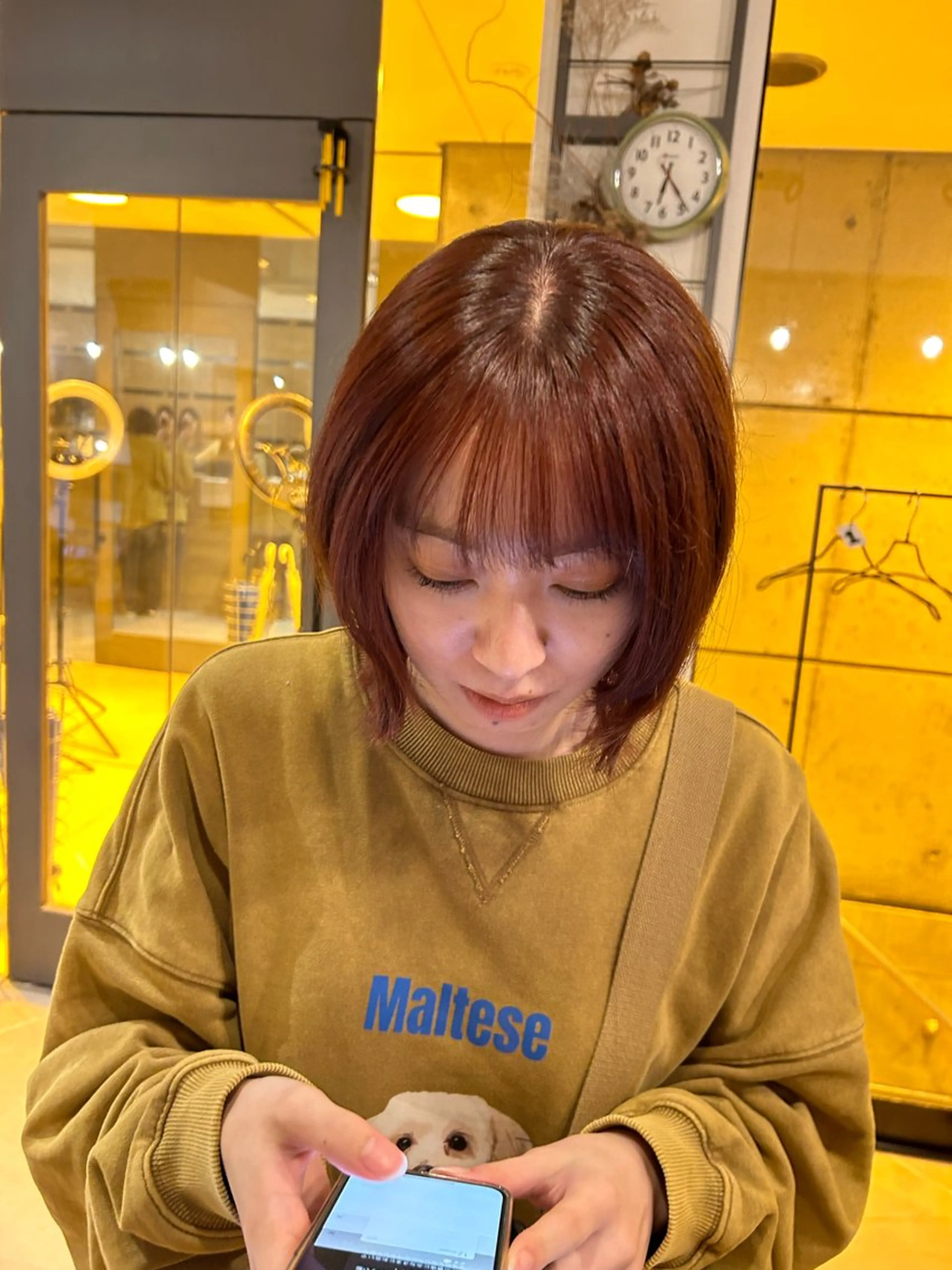 ショート カラー カシス レッドカラー トリートメント SHICUNE /ミホのヘアスタイル