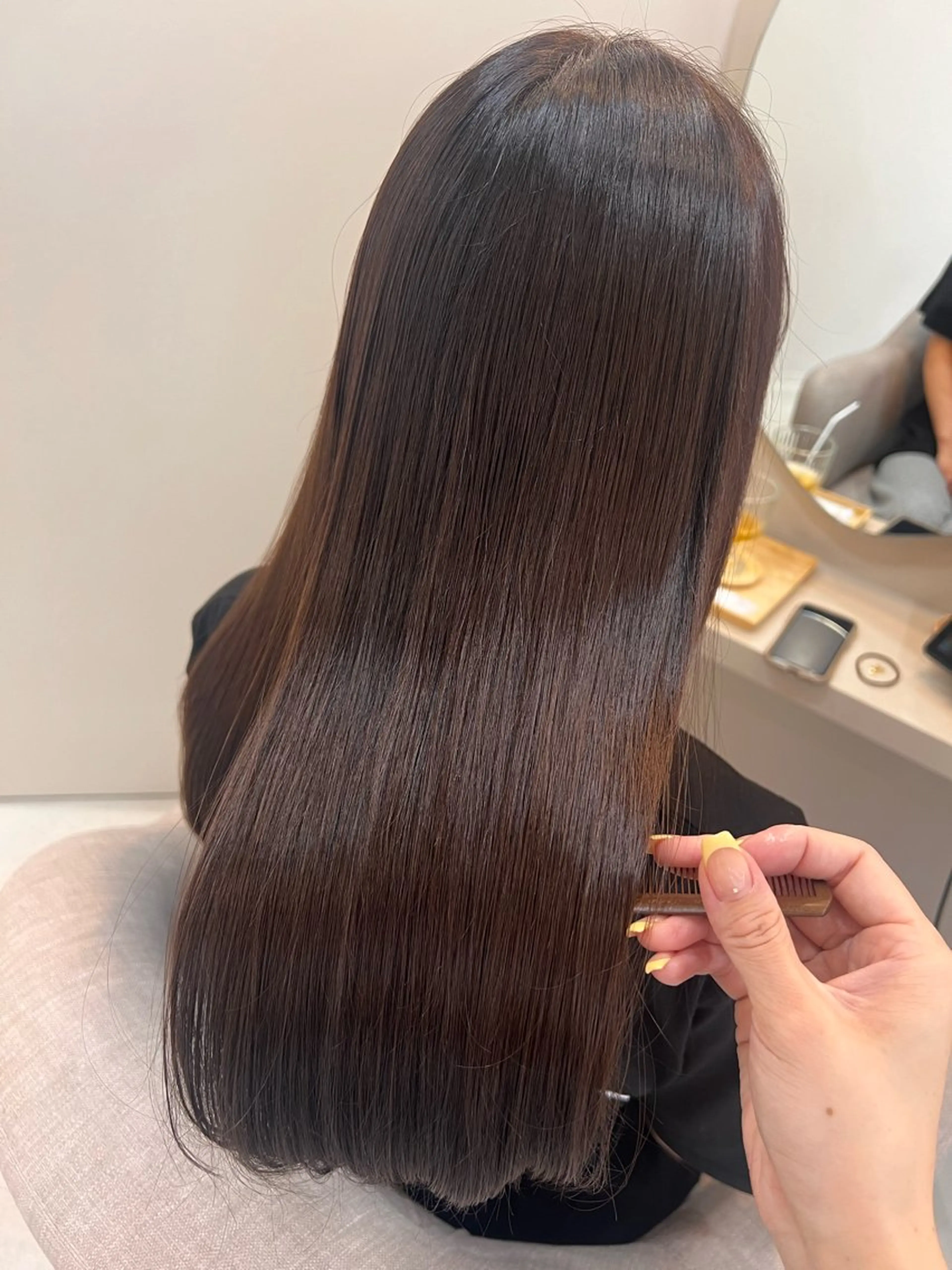 ロング カット ヘアカラー トリートメント ヘッドスパ MAHO/透明感 /艶髪のヘアスタイル