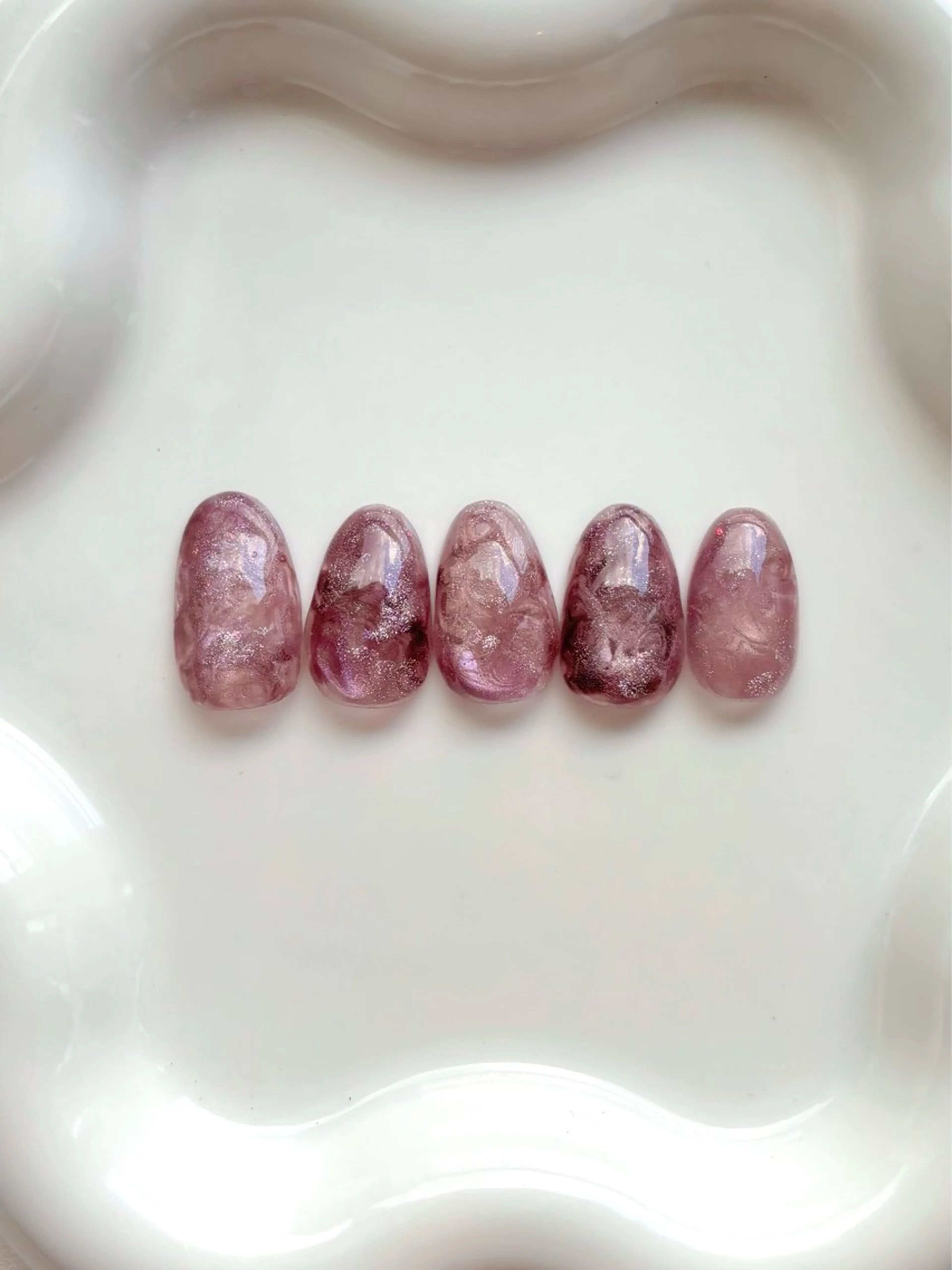 ネイル 大理石ネイル(マーブル) ハンドネイル ちゅるんネイル🎀 Yuriのネイルデザイン