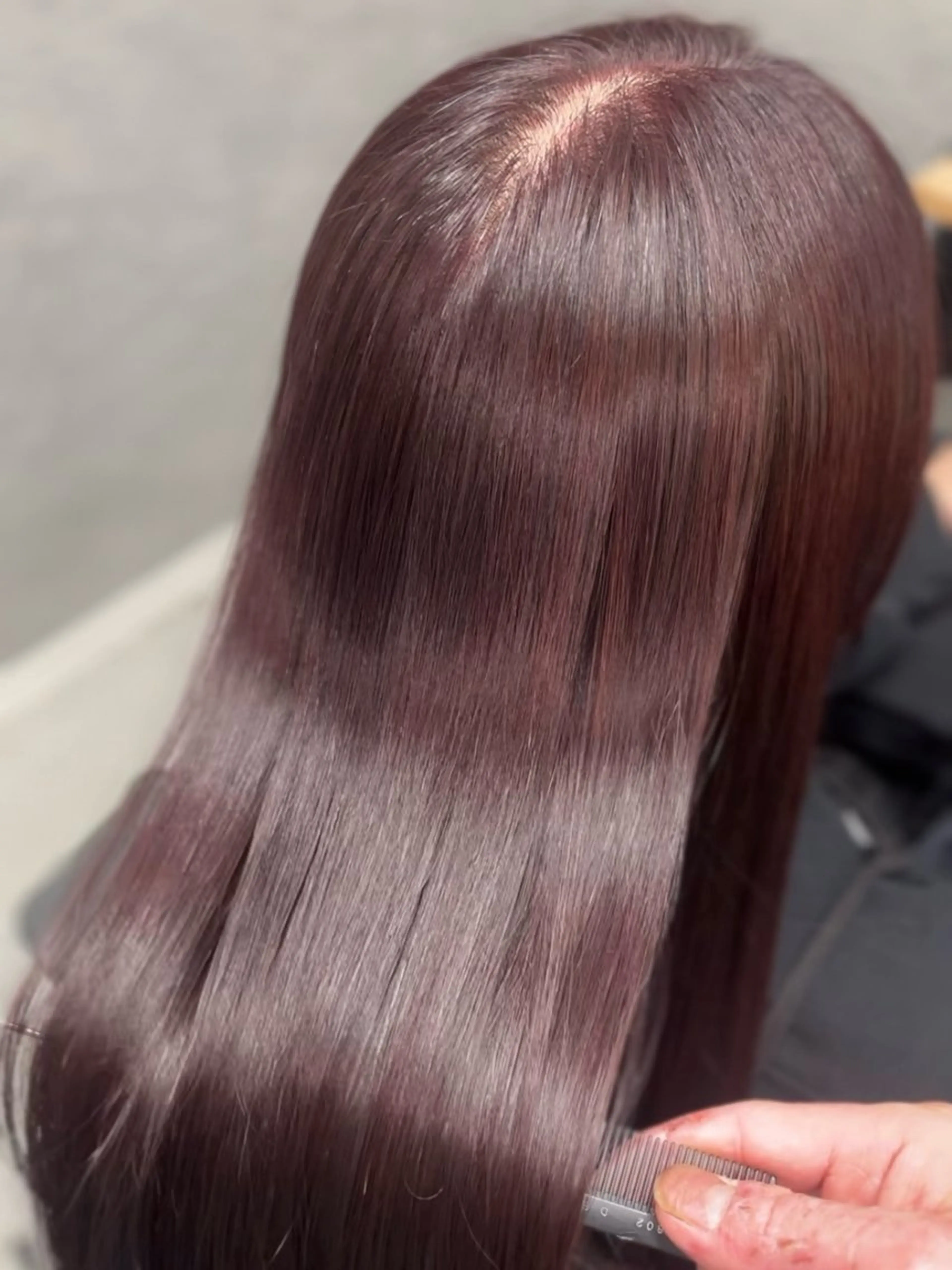 セミロング ケアカラー 縮毛矯正 ヘアカラー 縮毛矯正 縮毛矯正専門家/ 髪質改善/店長辻部のヘアスタイル