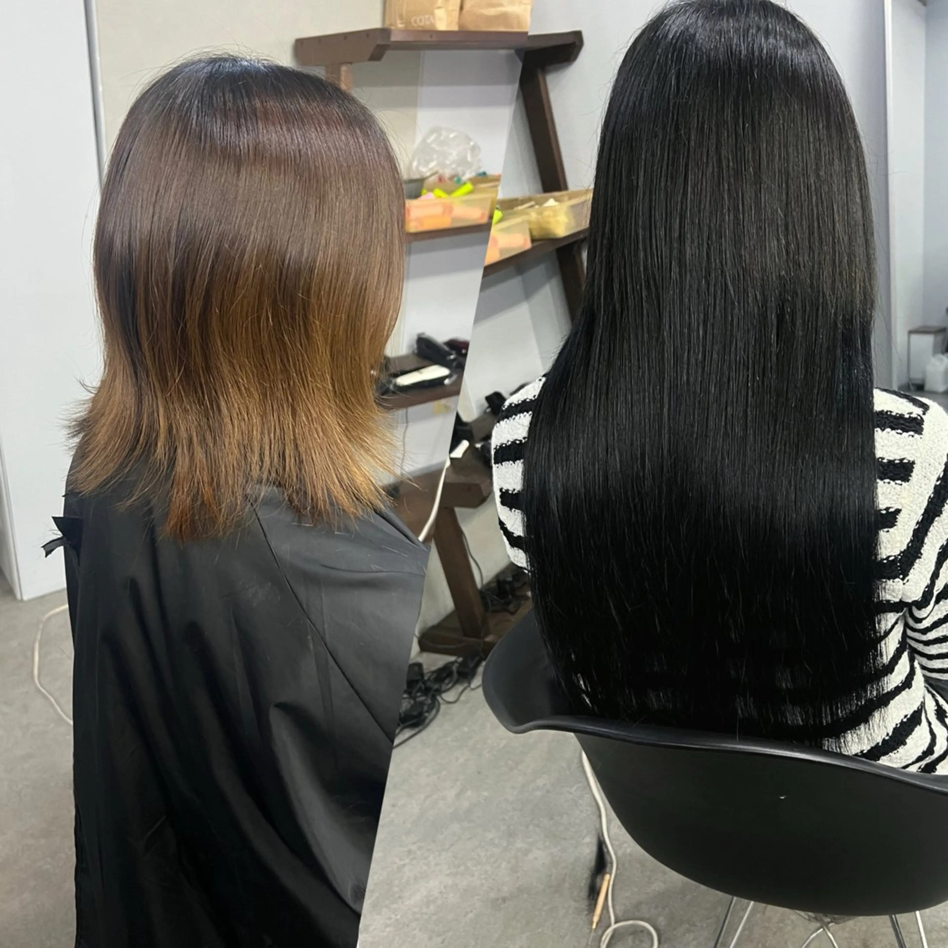 ワンカラー＋シールエクステ80本《トリートメント＋馴染ませカット付き》の写真