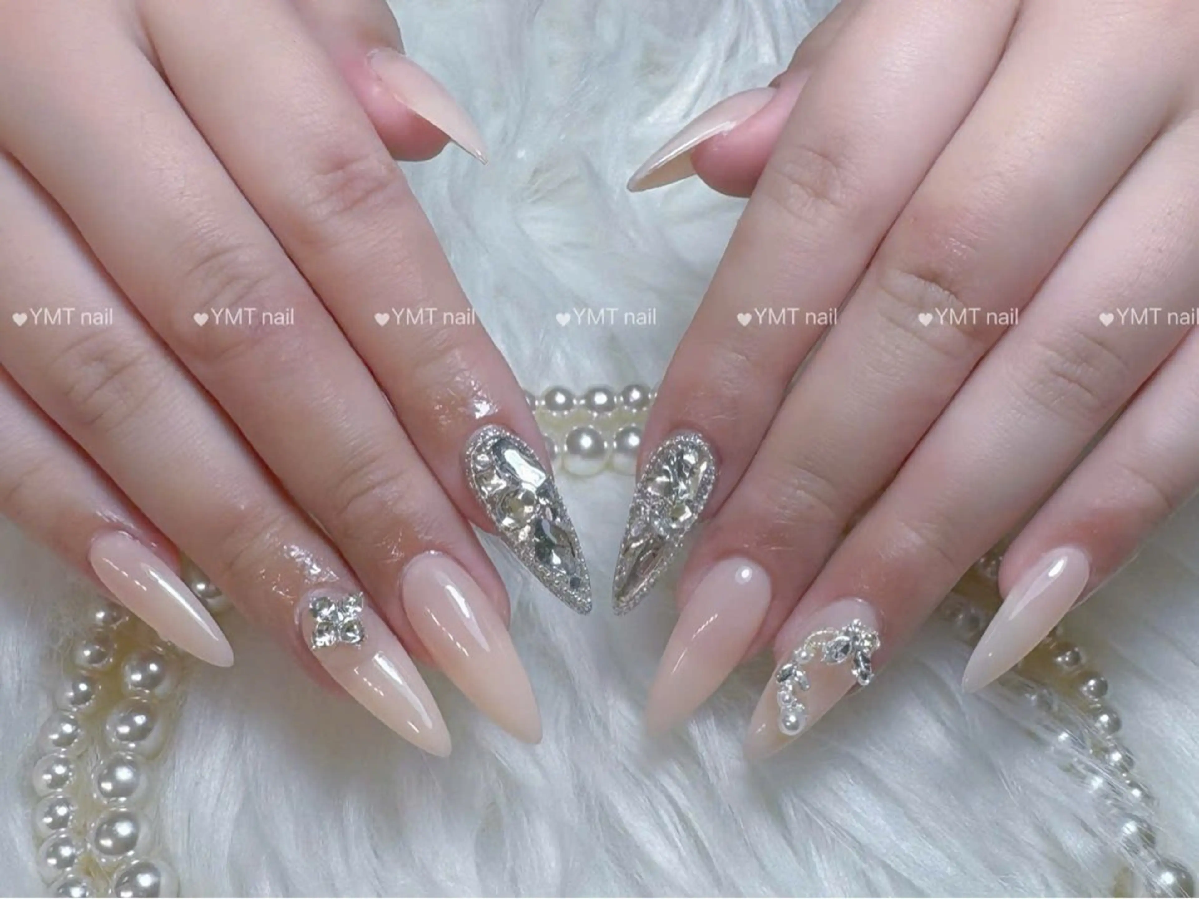 ネイル 長さ出し フットネイル ジェルネイル 韓国ネイル マグネットネイル ハンドネイル YMT. NailStudioのネイルデザイン