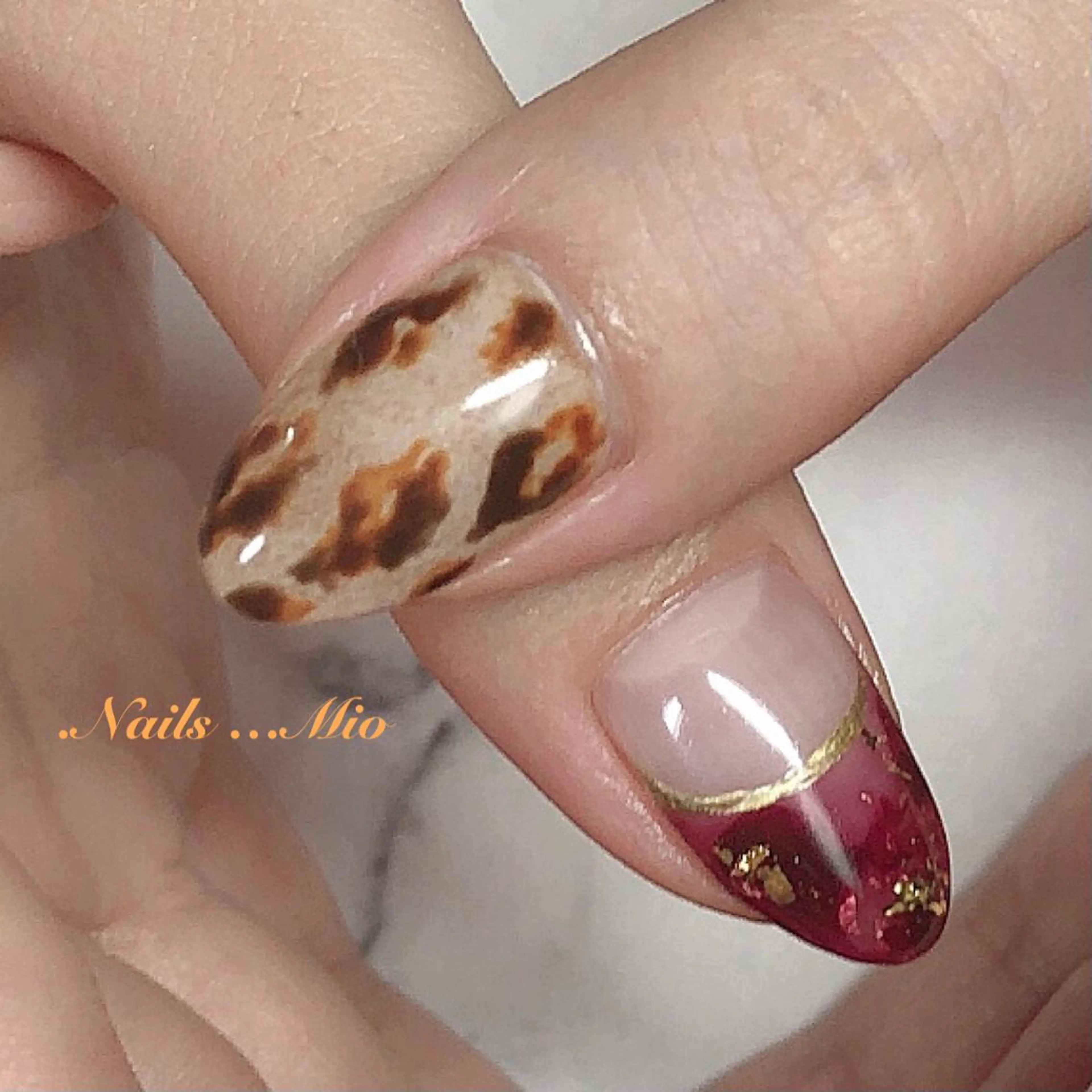 ネイル アニマル柄 .Nails Mio 赤羽西ネイルサロンのネイルデザイン