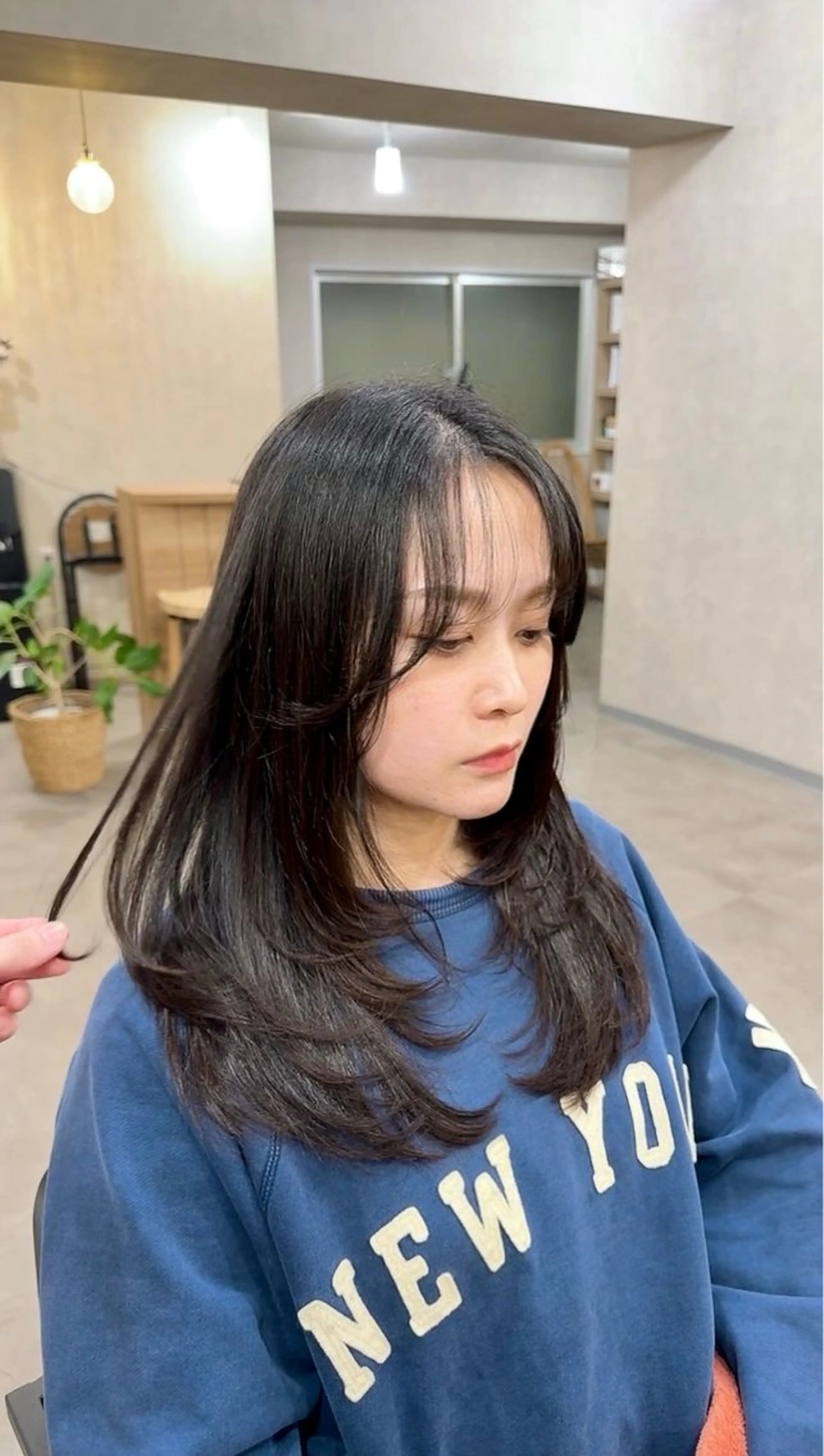 小顔矯正カット+髪質改善TRの写真