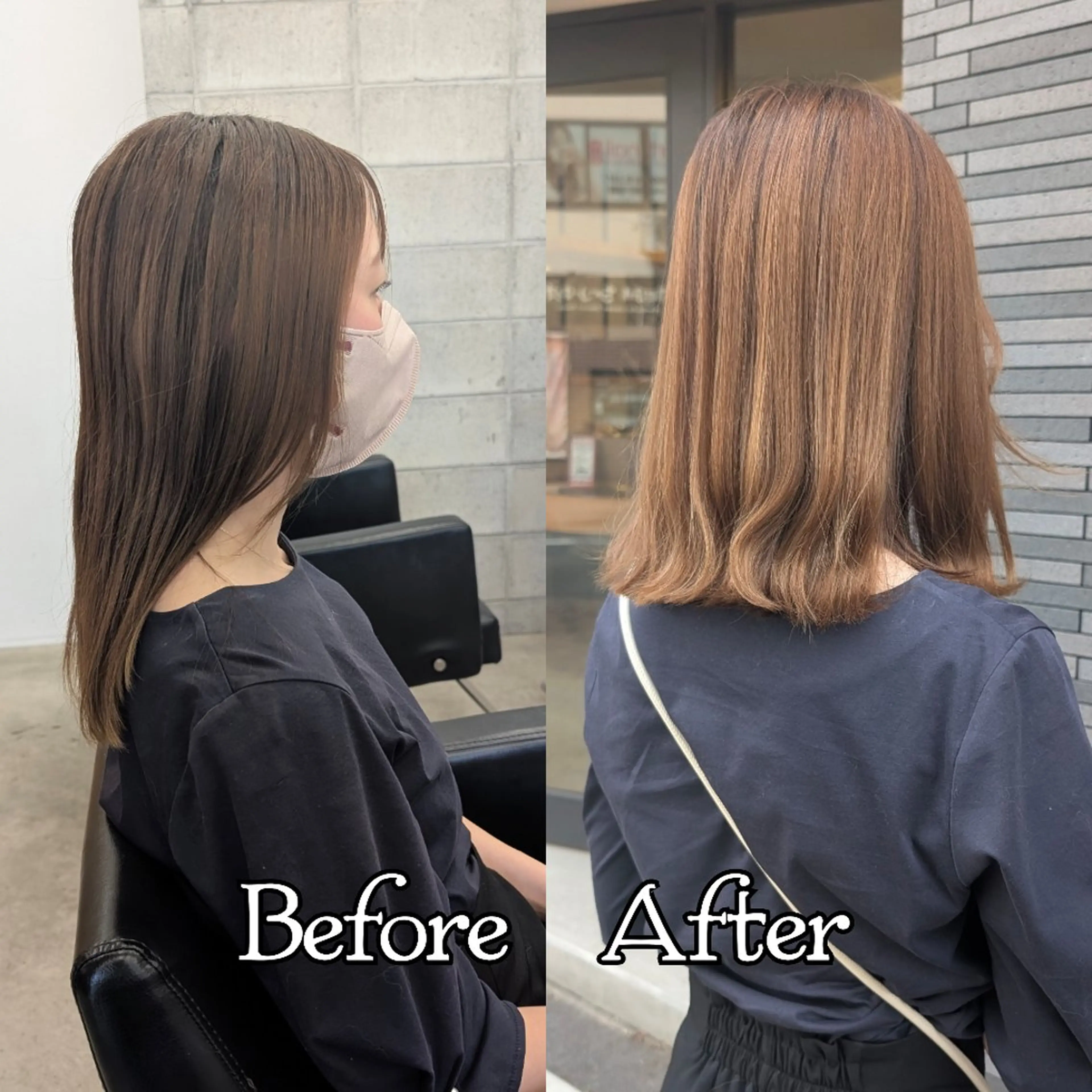 ミディアム ボブ 外ハネヘア カット トリートメント ヘッドスパ R hair🧡 伊藤美和🤎のヘアスタイル