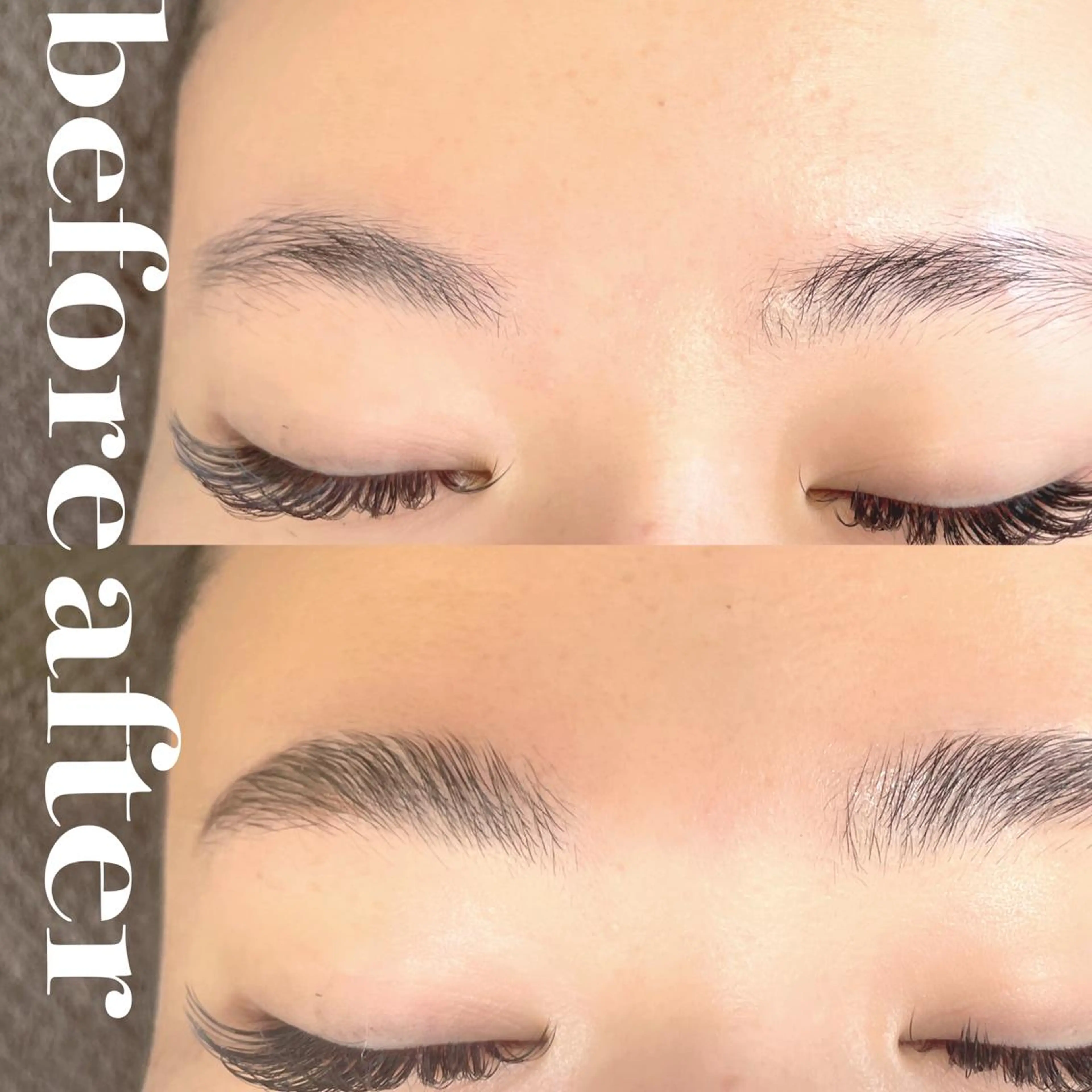 黄金比をはかって理想の美眉に!ブロウリフト眉毛パーマ×ワックス🤎🌼¥5500の写真