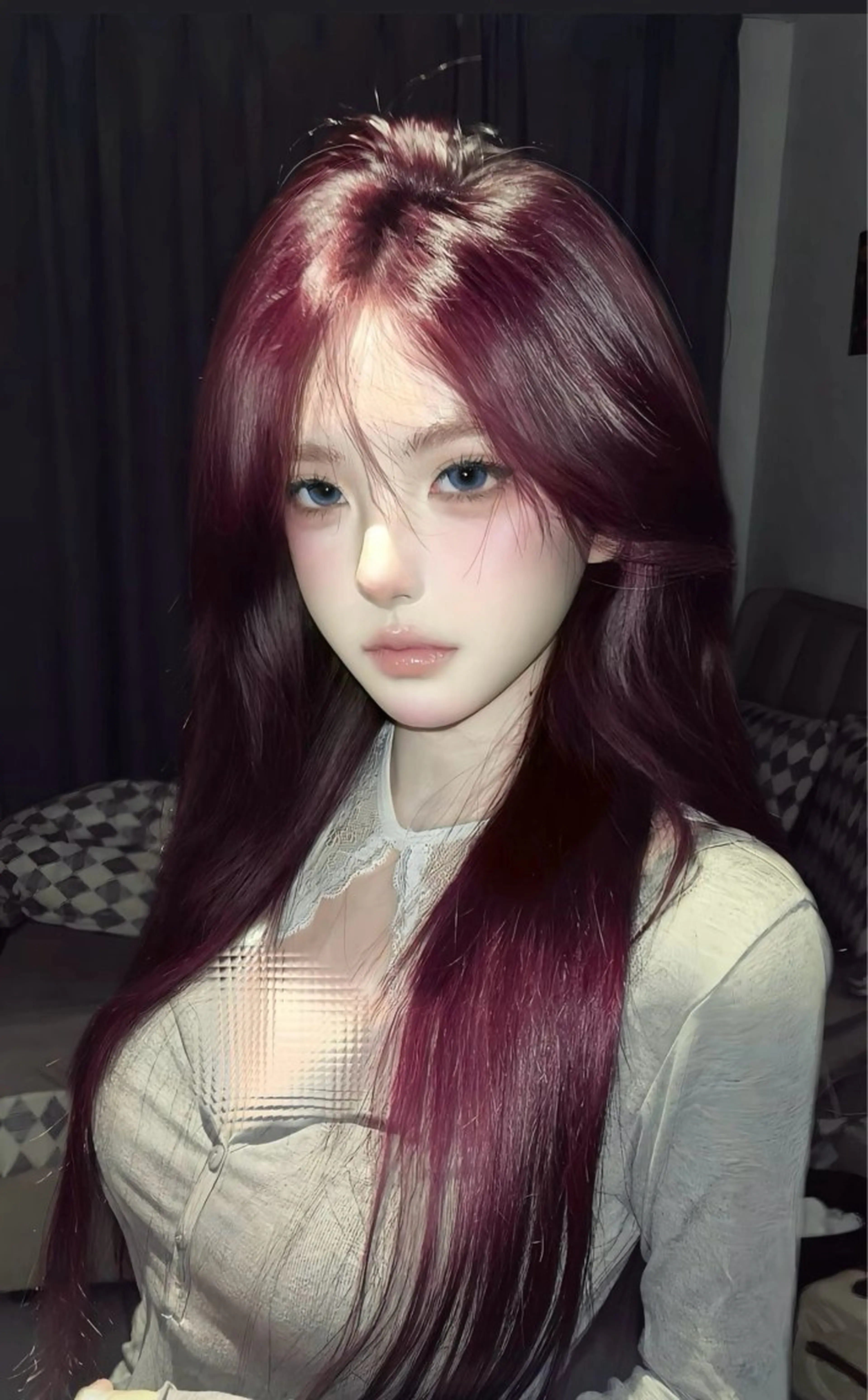 ロング カラー ヘアカラー 韓国×ワンホン 艶カラー/ハヅキ🎀のヘアスタイル